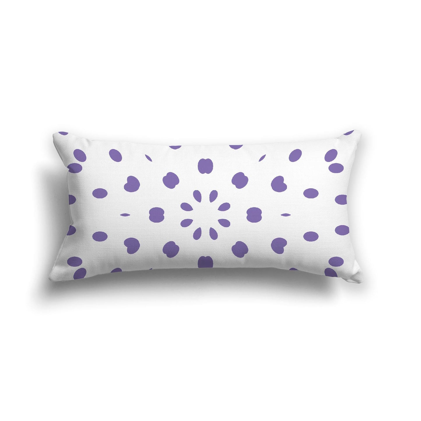 Off-White Cotton Canvas Cushion Covers with Purple Burst Pattern on Front, CACU-1350-231