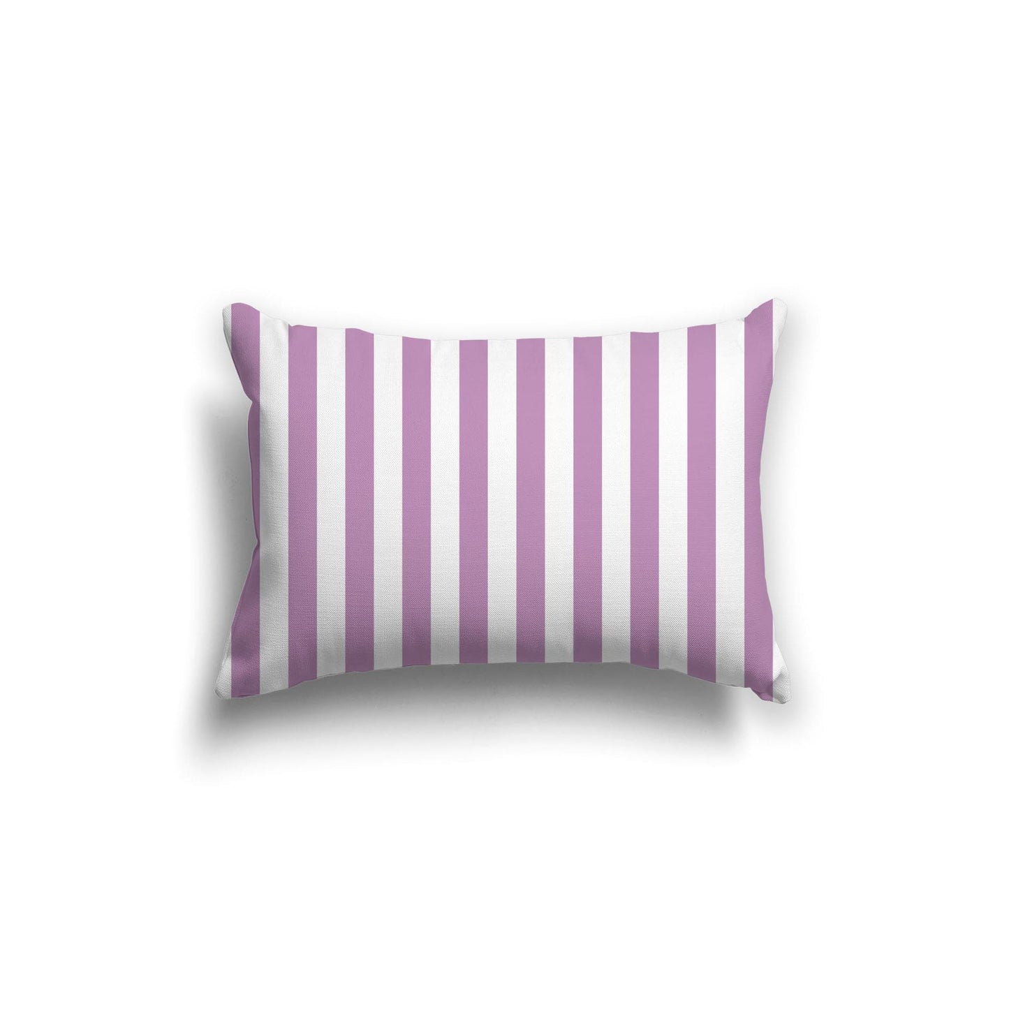Off-White Cotton Canvas Cushion Covers with Mauve Bars on Front, CACU-1360-051