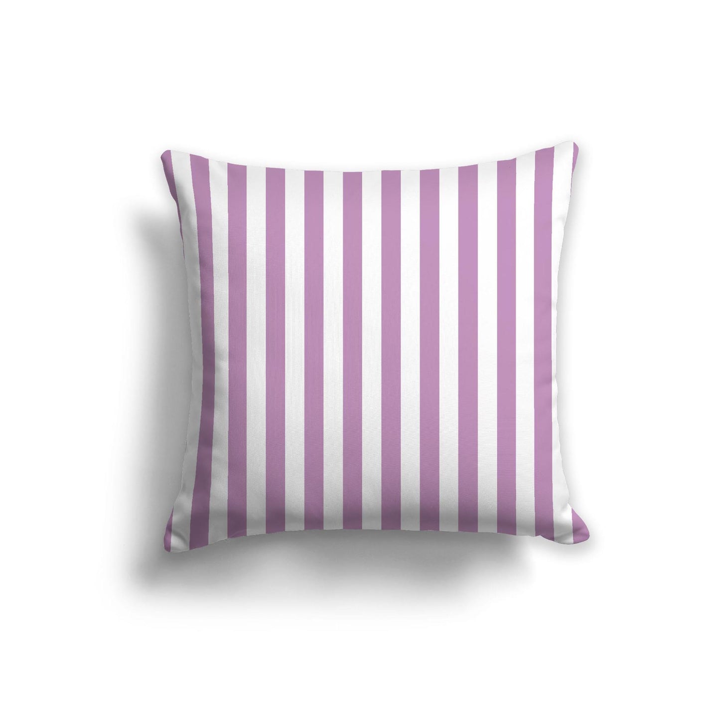 Off-White Cotton Canvas Cushion Covers with Mauve Bars on Front, CACU-1360-051