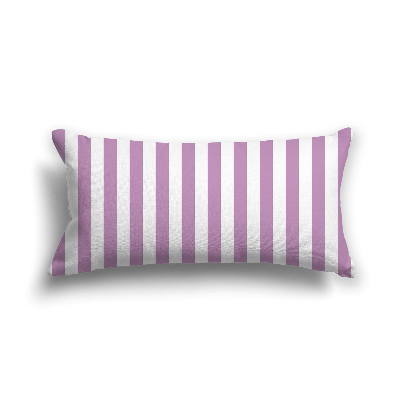 Off-White Cotton Canvas Cushion Covers with Mauve Bars on Front, CACU-1360-051