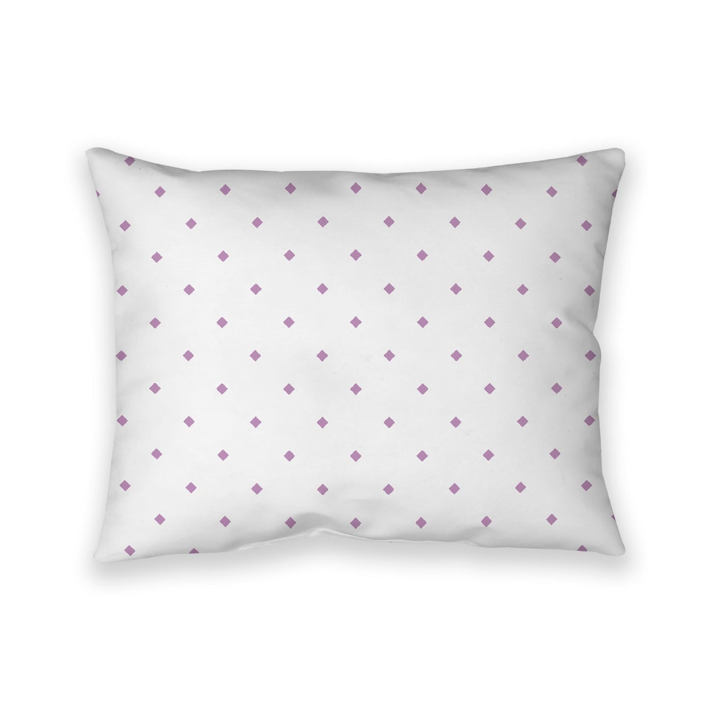 Off-White Cotton Canvas Cushion Covers with Mauve Diamonds on Front, CACU-1360-101