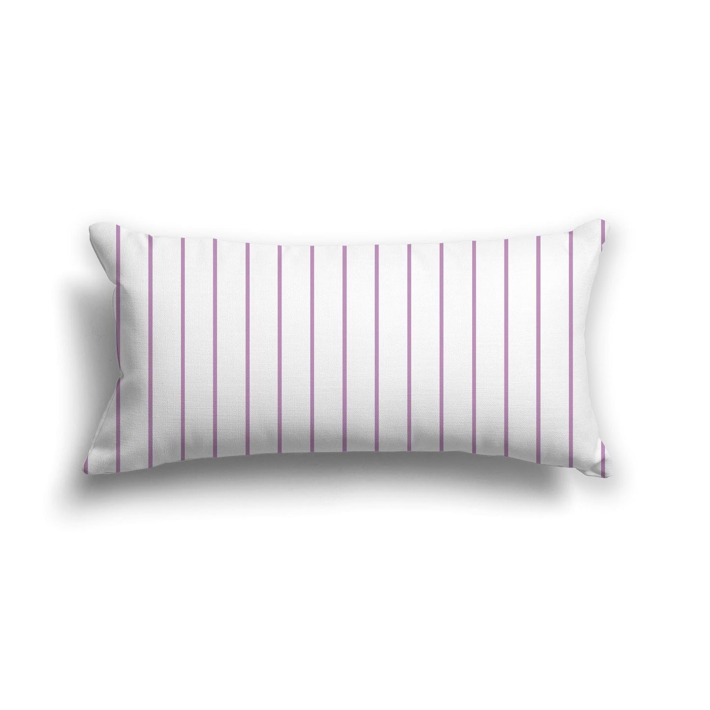Off-White Cotton Canvas Cushion Covers with Fine Mauve Stripes on Front, CACU-1360-151
