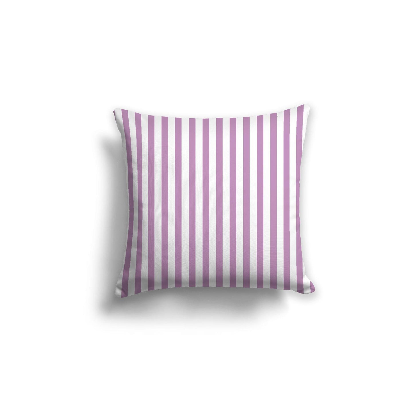 Off-White Cotton Canvas Cushion Covers with Thin Mauve Bars on Front, CACU-1360-241