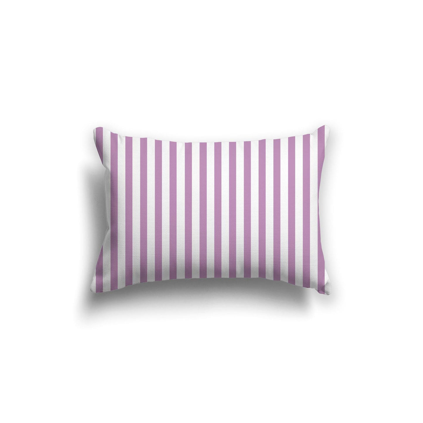 Off-White Cotton Canvas Cushion Covers with Thin Mauve Bars on Front, CACU-1360-241