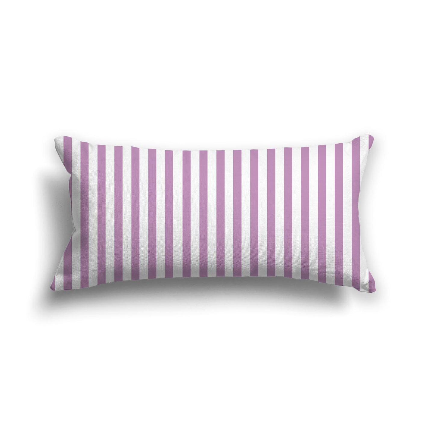 Off-White Cotton Canvas Cushion Covers with Thin Mauve Bars on Front, CACU-1360-241