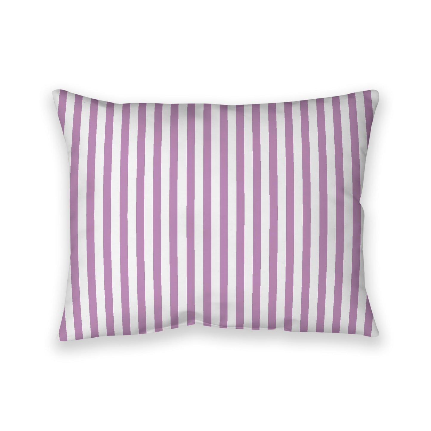 Off-White Cotton Canvas Cushion Covers with Thin Mauve Bars on Front, CACU-1360-241
