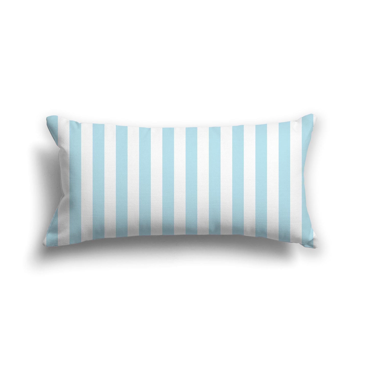 Off-White Cotton Canvas Cushion Covers with Blue Bars on Front, CACU-1370-051