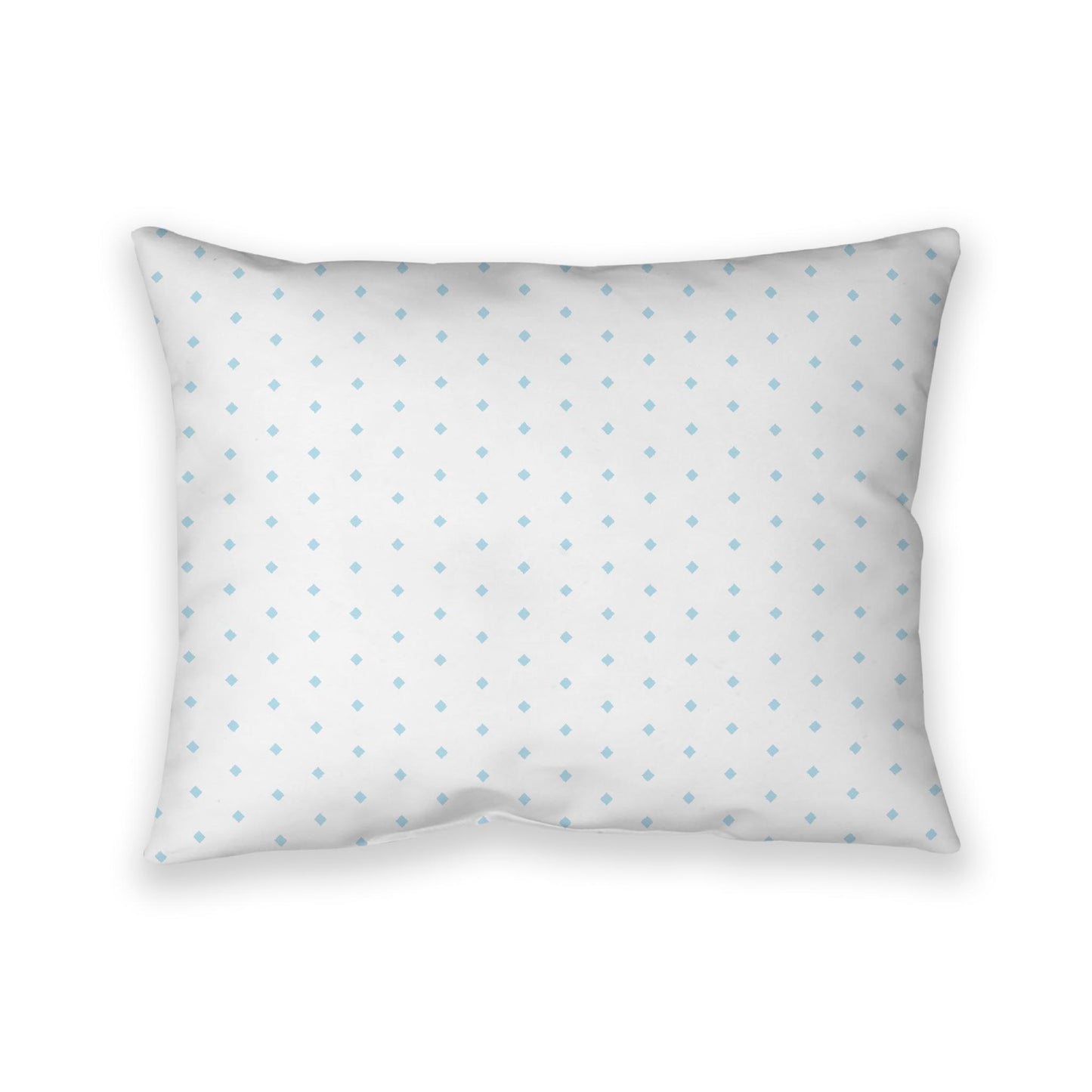 Off-White Cotton Canvas Cushion Covers with Fine Blue Diamonds on Front, CACU-1370-111