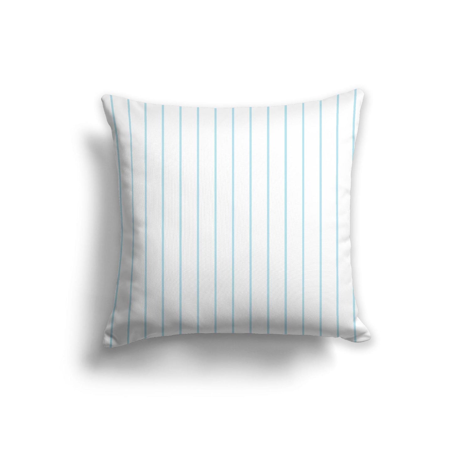 Off-White Cotton Canvas Cushion Covers with Fine Blue Stripes on Front, CACU-1370-151