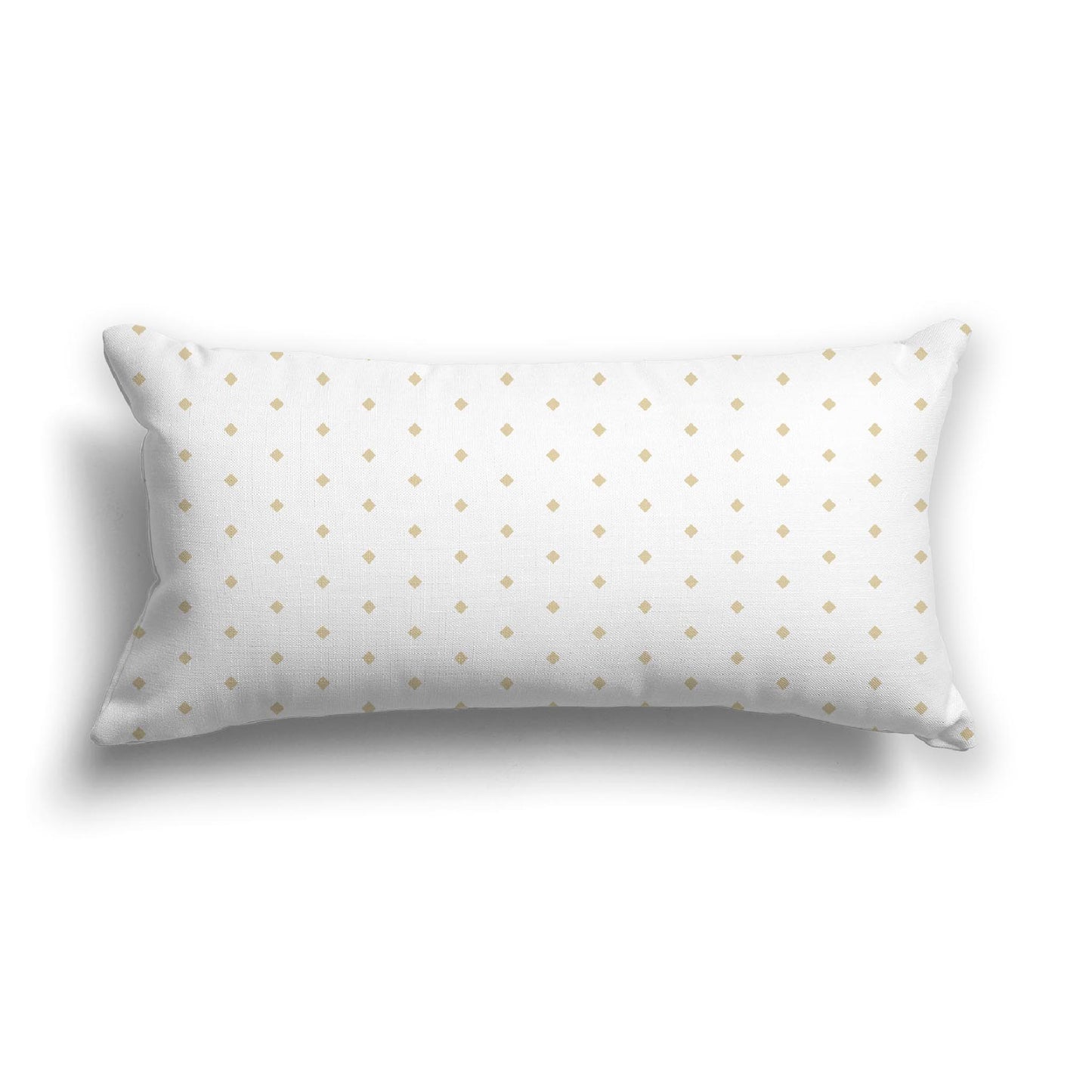 Off-White Cotton Canvas Cushion Covers with Fine Tan Diamonds on Front, CACU-1371-111