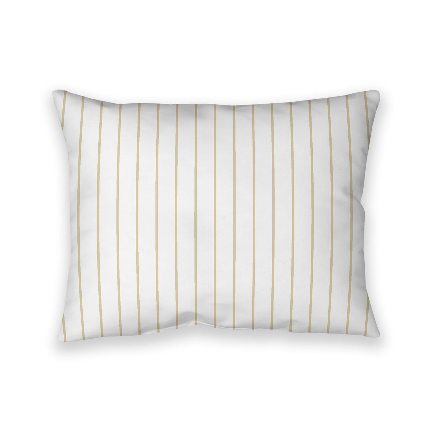 Off-White Cotton Canvas Cushion Covers with Fine Tan Stripes on Front, CACU-1371-151