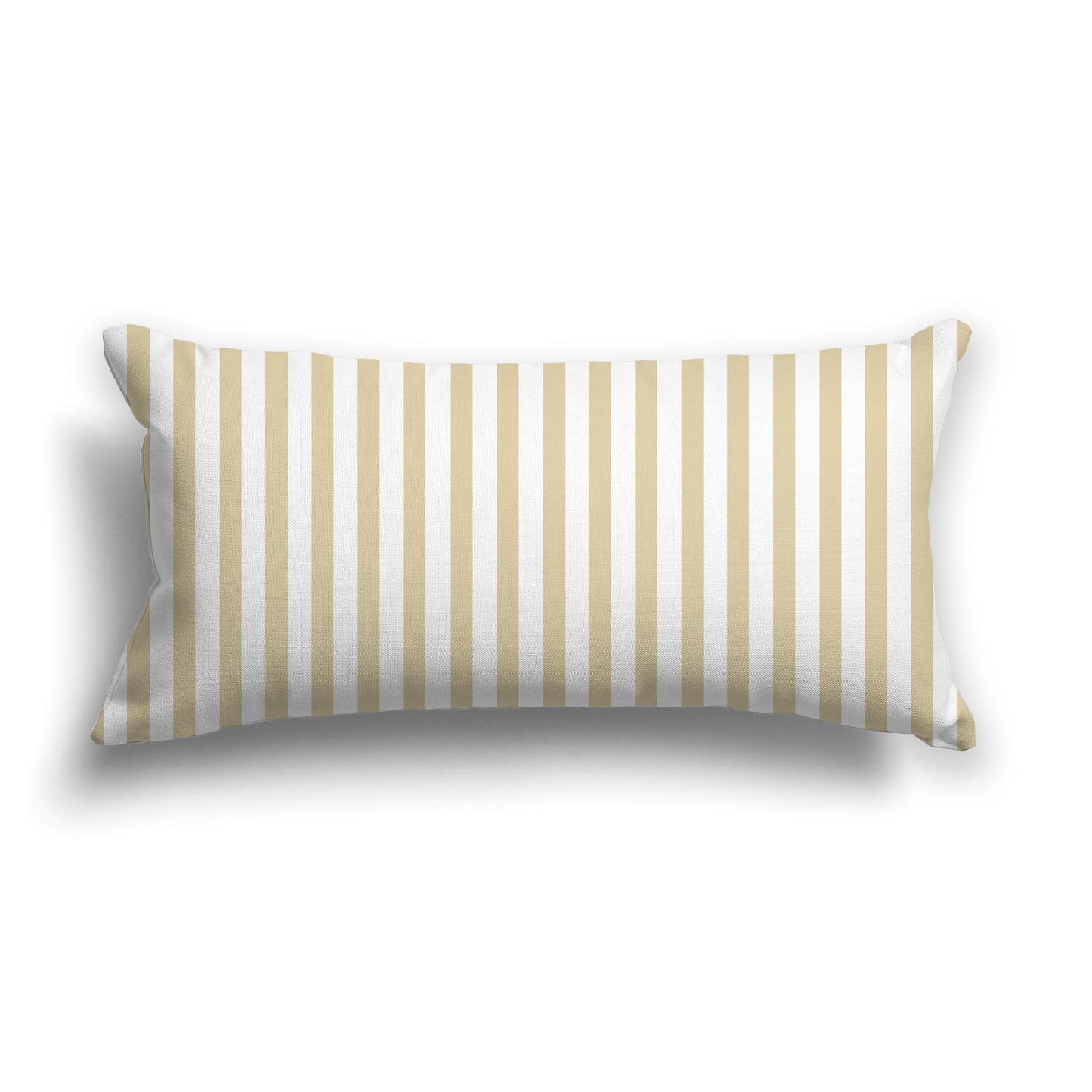 Off-White Cotton Canvas Cushion Covers with Thin Tan Bars on Front, CACU-1371-241