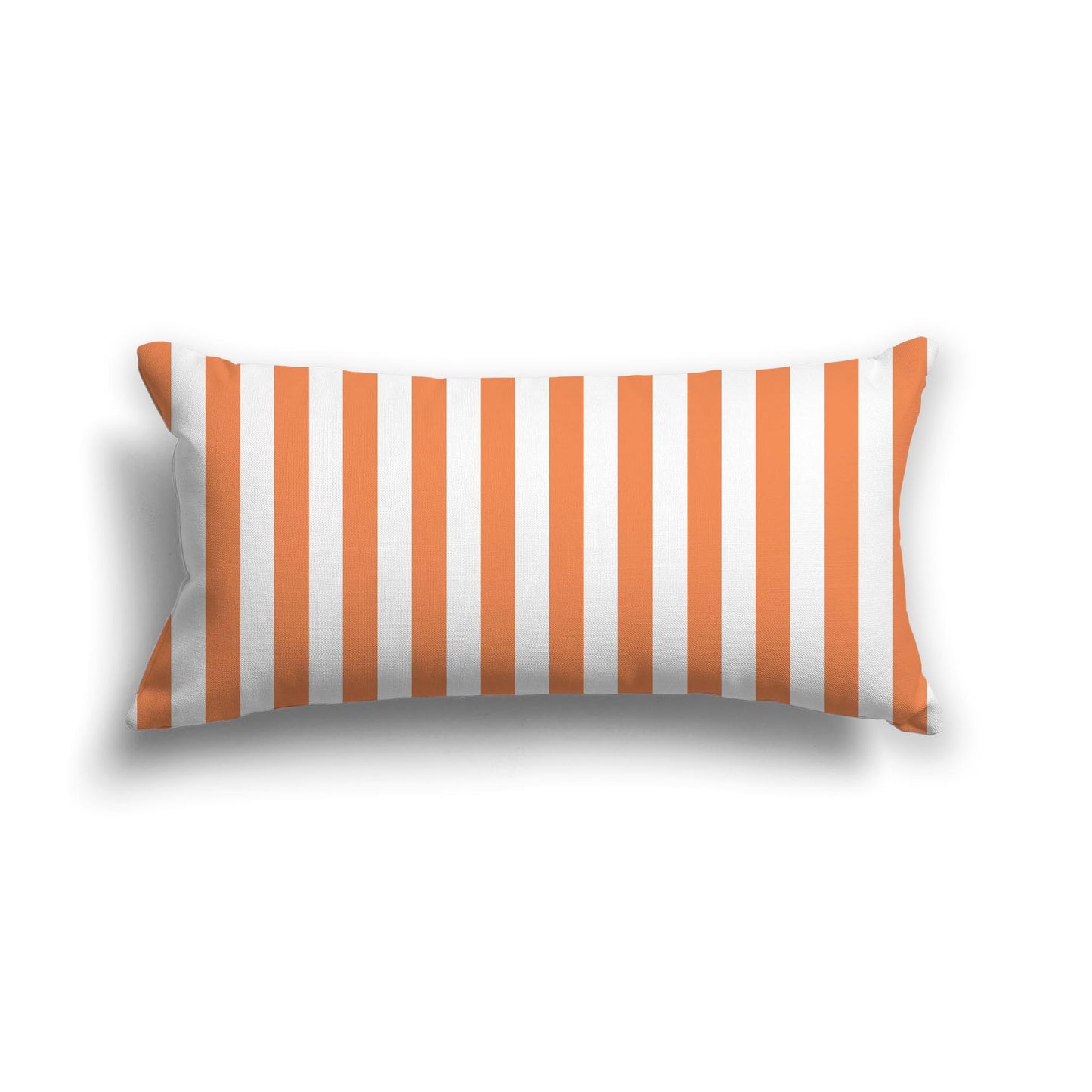 Off-White Cotton Canvas Cushion Covers with Orange Bars on Front, CACU-1380-051