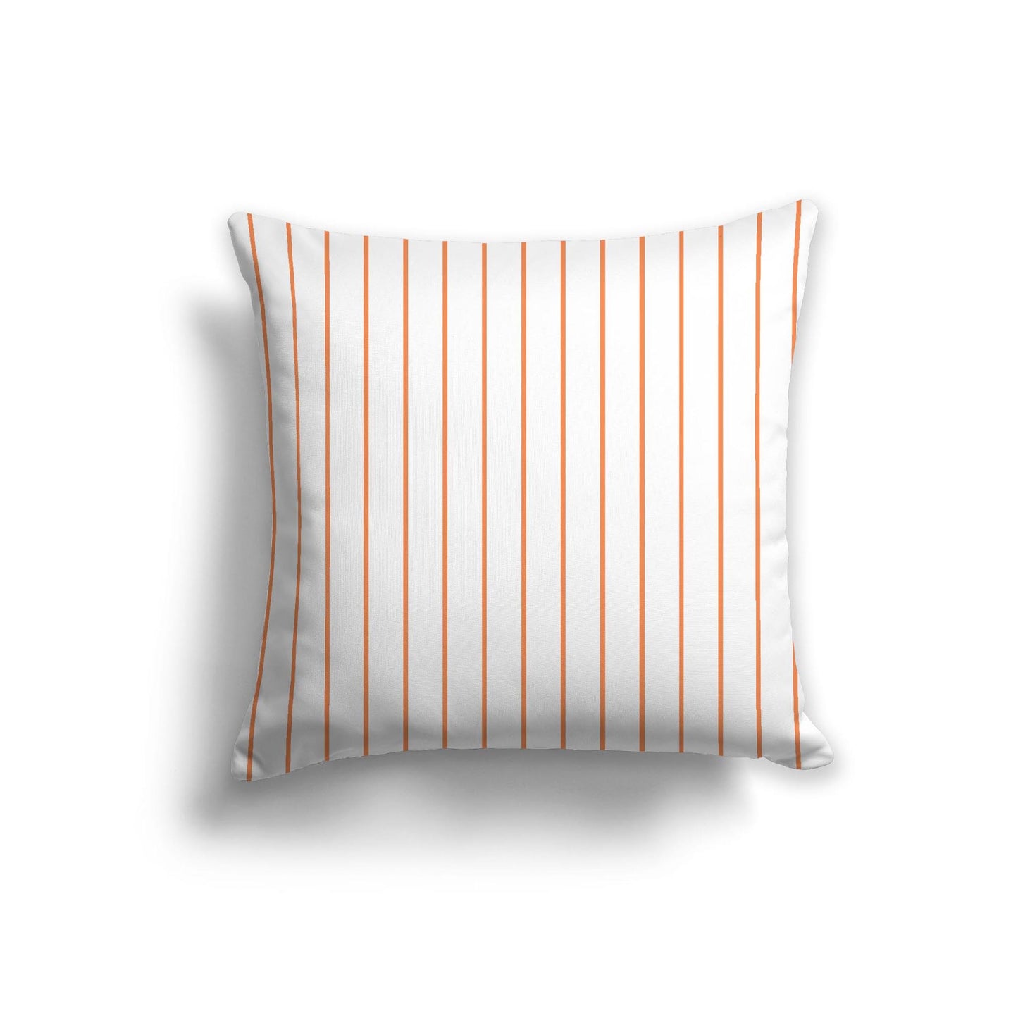 Off-White Cotton Canvas Cushion Covers with Fine Orange Stripes on Front, CACU-1380-151