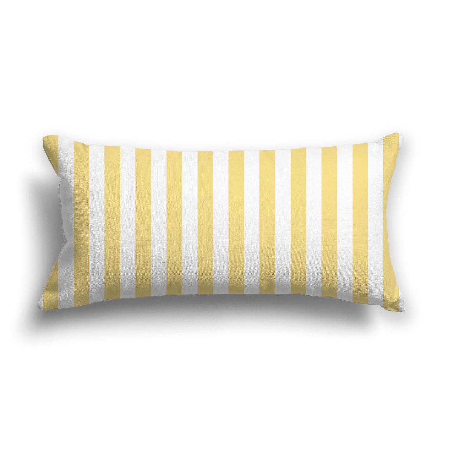 Off-White Cotton Canvas Cushion Covers with Yellow Bars on Front, CACU-1381-051