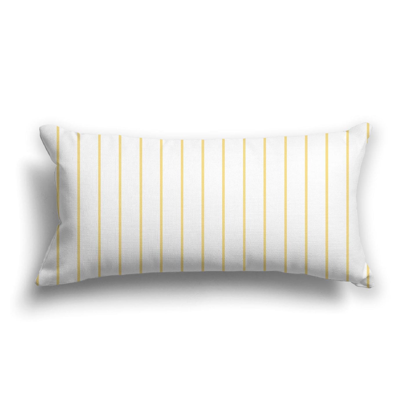 Off-White Cotton Canvas Cushion Covers with Fine Yellow Stripes on Front, CACU-1381-151