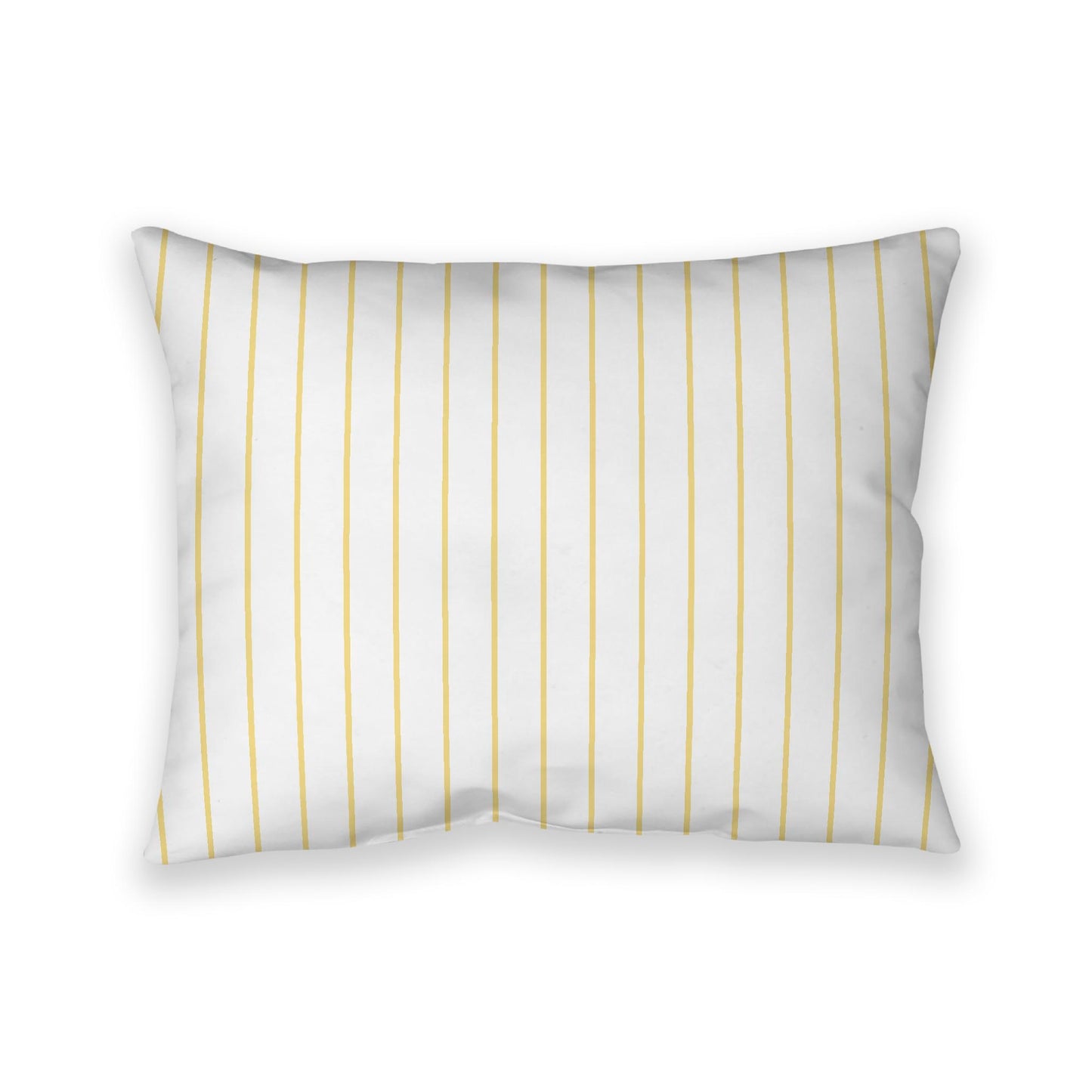 Off-White Cotton Canvas Cushion Covers with Fine Yellow Stripes on Front, CACU-1381-151