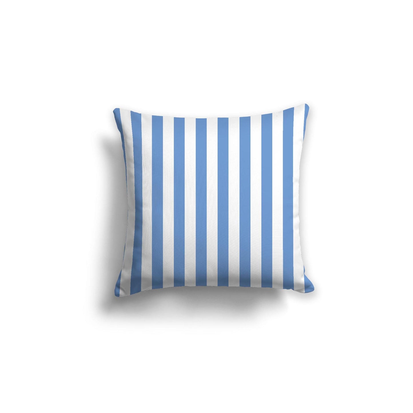 Off-White Cotton Canvas Cushion Covers with Blue Bars on Front, CACU-1400-051