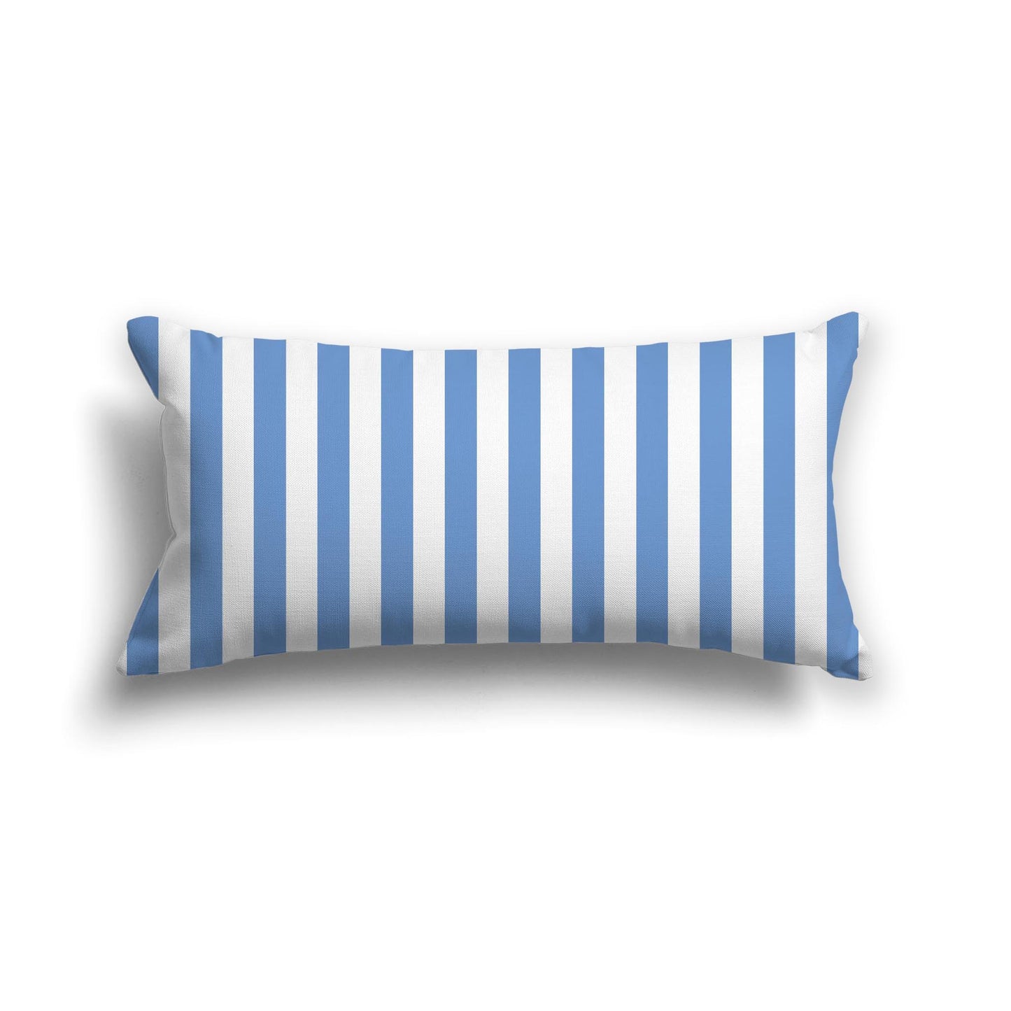 Off-White Cotton Canvas Cushion Covers with Blue Bars on Front, CACU-1400-051