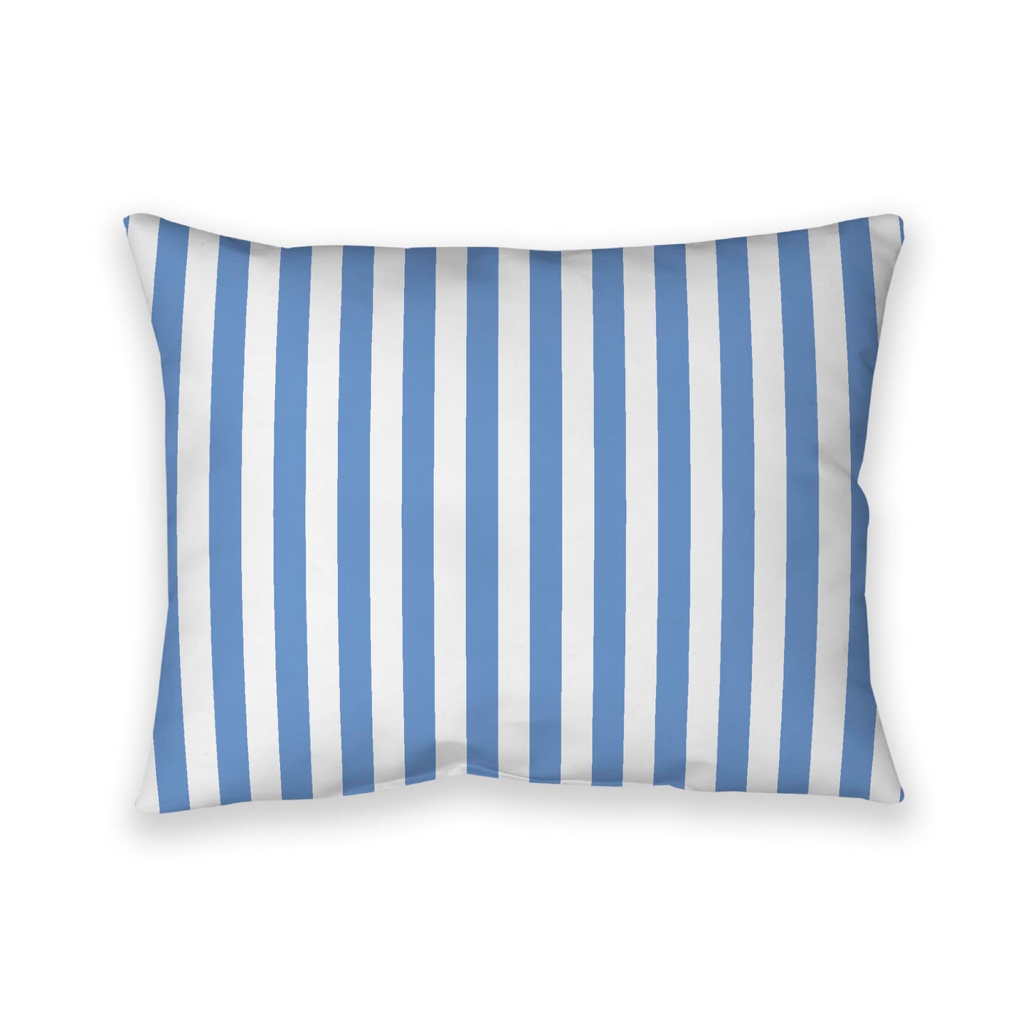 Off-White Cotton Canvas Cushion Covers with Blue Bars on Front, CACU-1400-051