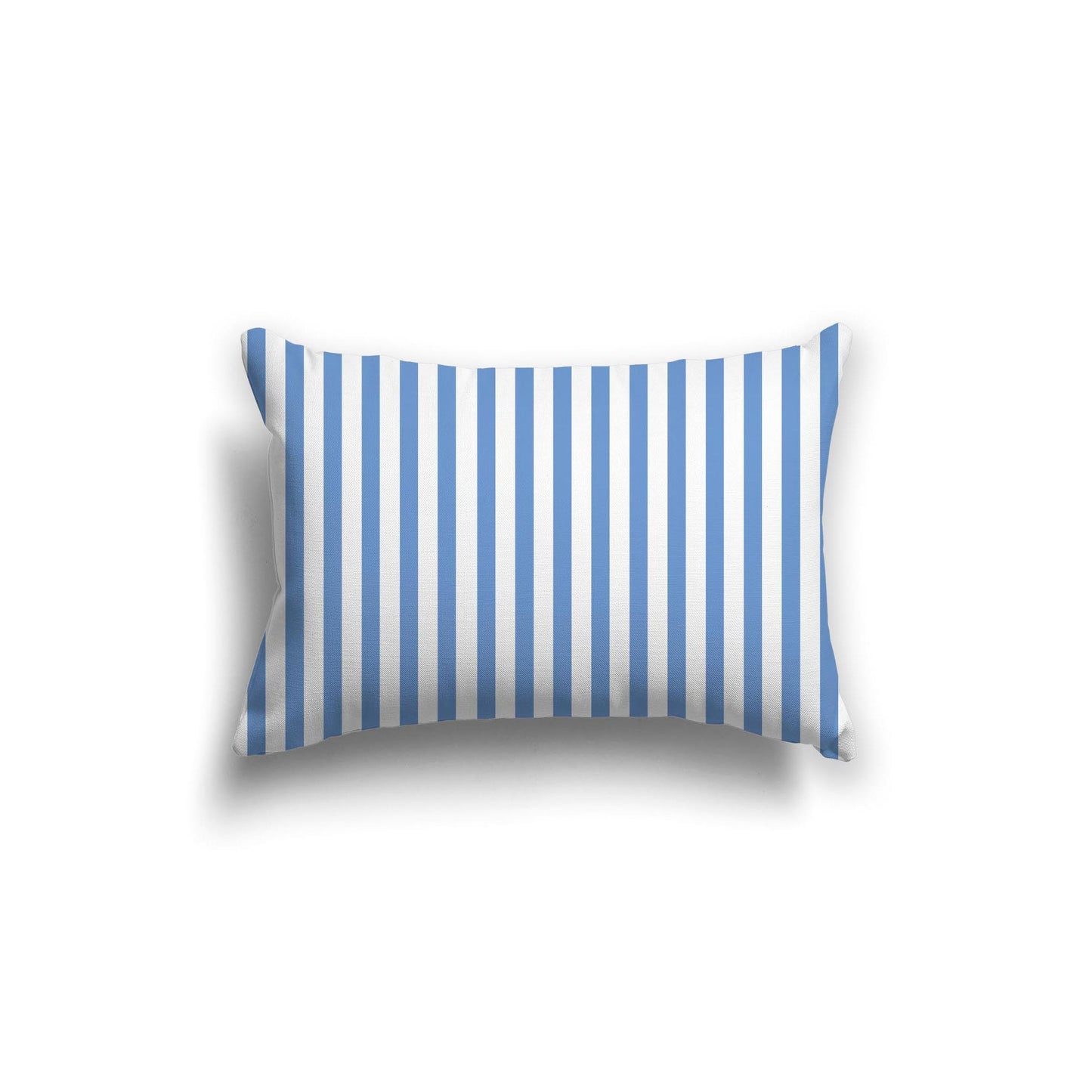 Off-White Cotton Canvas Cushion Covers with Thin Blue Bars on Front, CACU-1400-241
