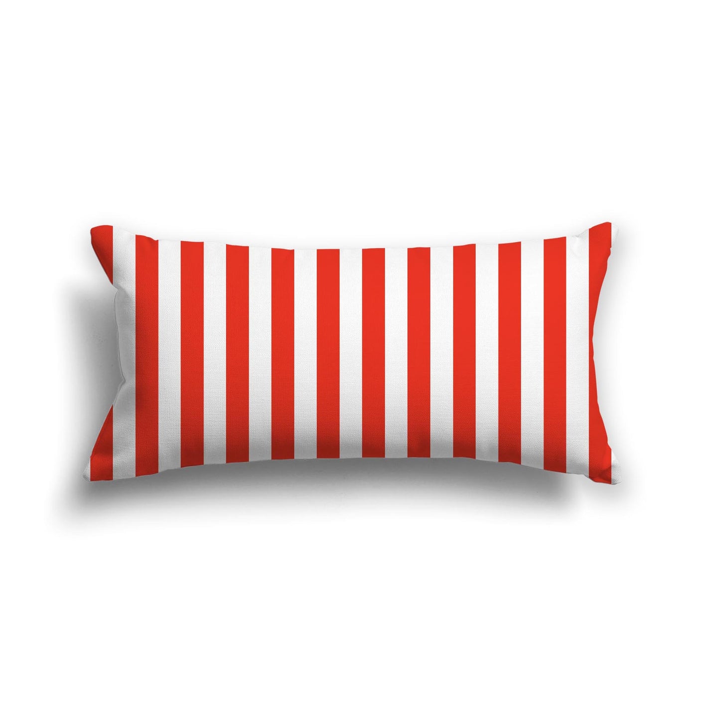 Off-White Cotton Canvas Cushion Covers with Red Bars on Front, CACU-1410-051