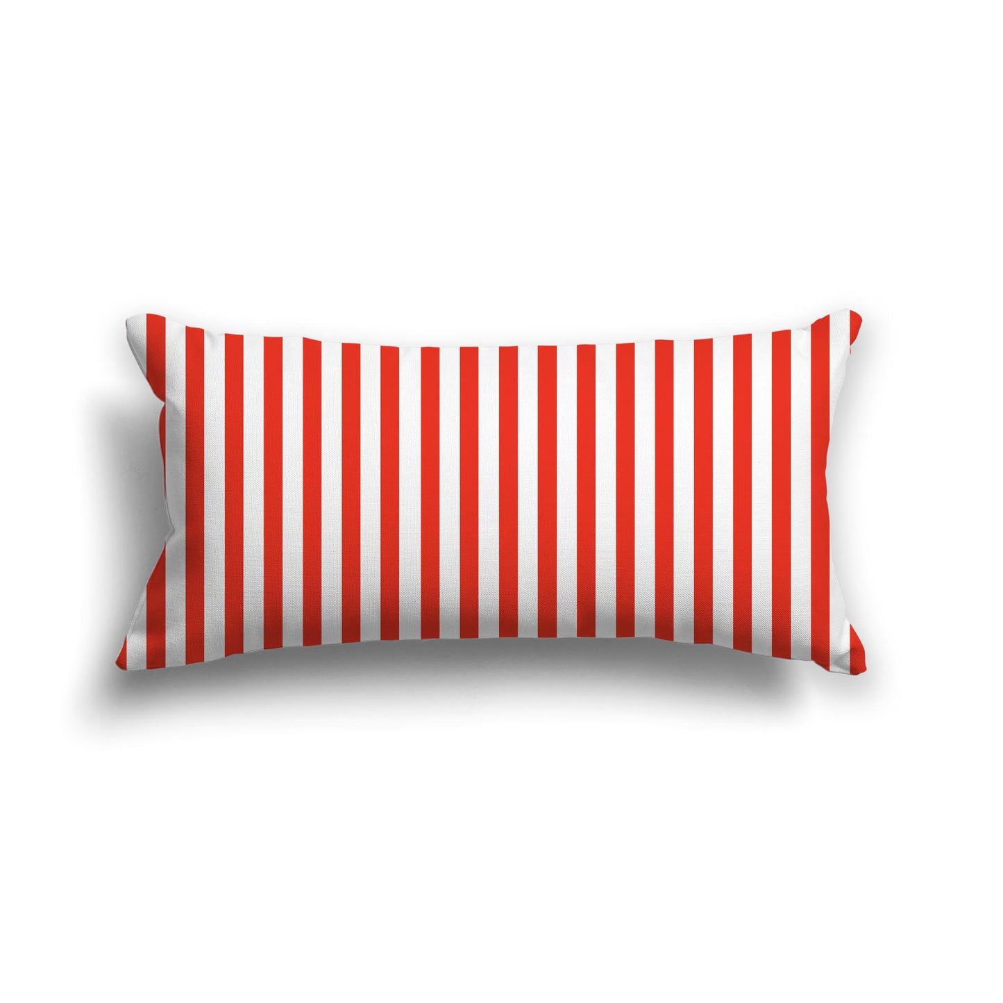 Off-White Cotton Canvas Cushion Covers with Thin Red Bars on Front, CACU-1410-241