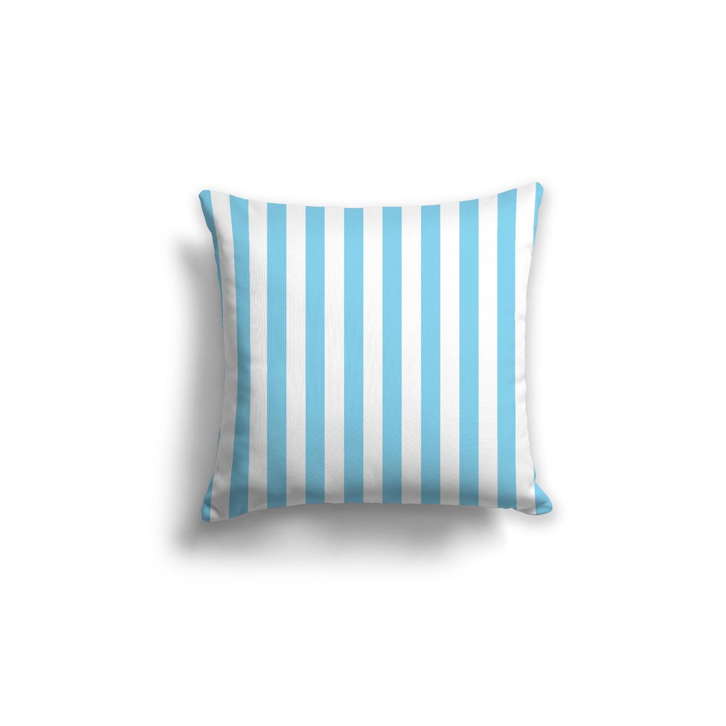 Off-White Cotton Canvas Cushion Covers with Blue Bars on Front, CACU-1430-051