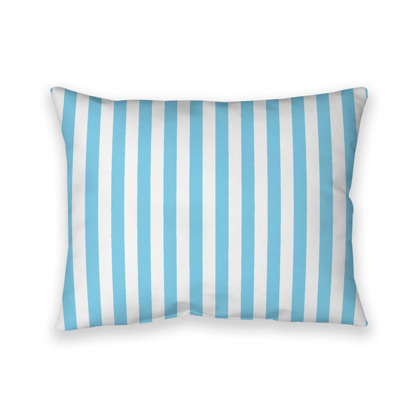 Off-White Cotton Canvas Cushion Covers with Blue Bars on Front, CACU-1430-051