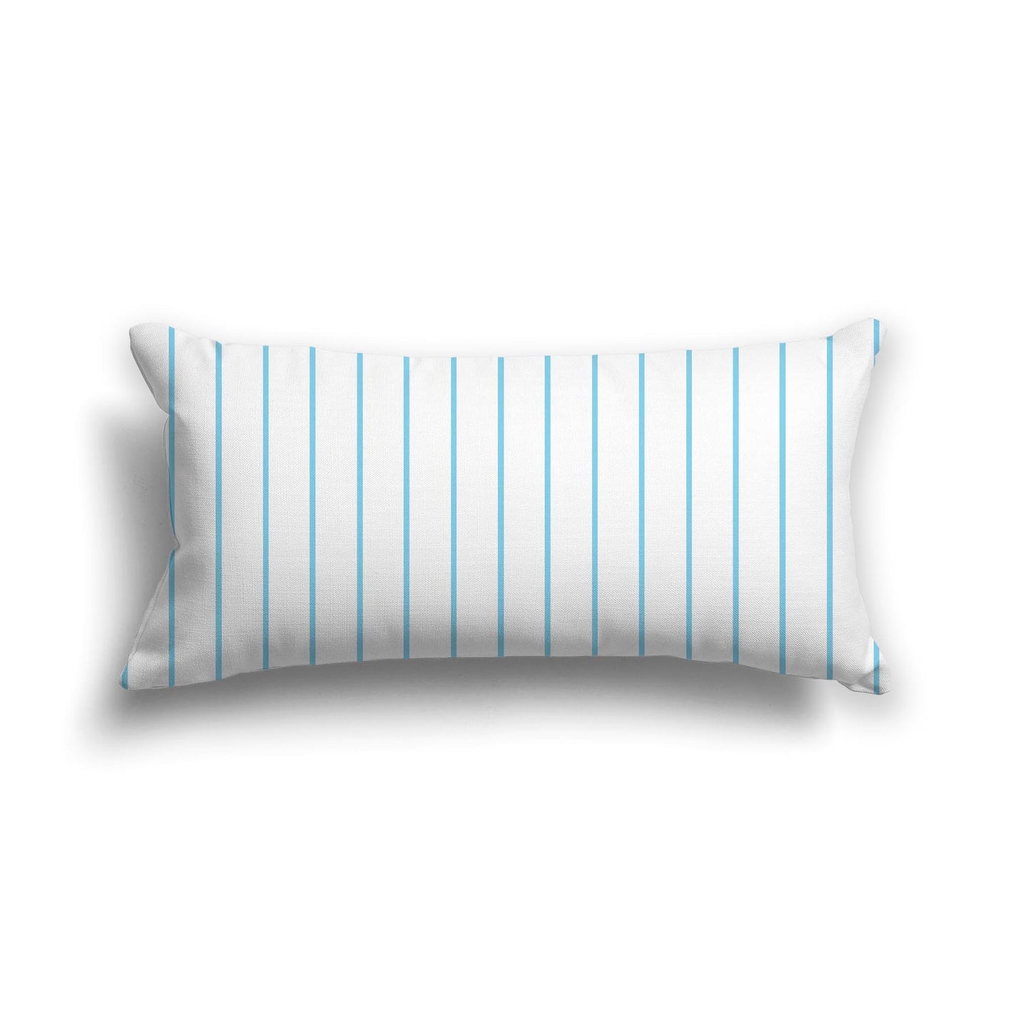 Off-White Cotton Canvas Cushion Covers with Fine Blue Stripes on Front, CACU-1430-151