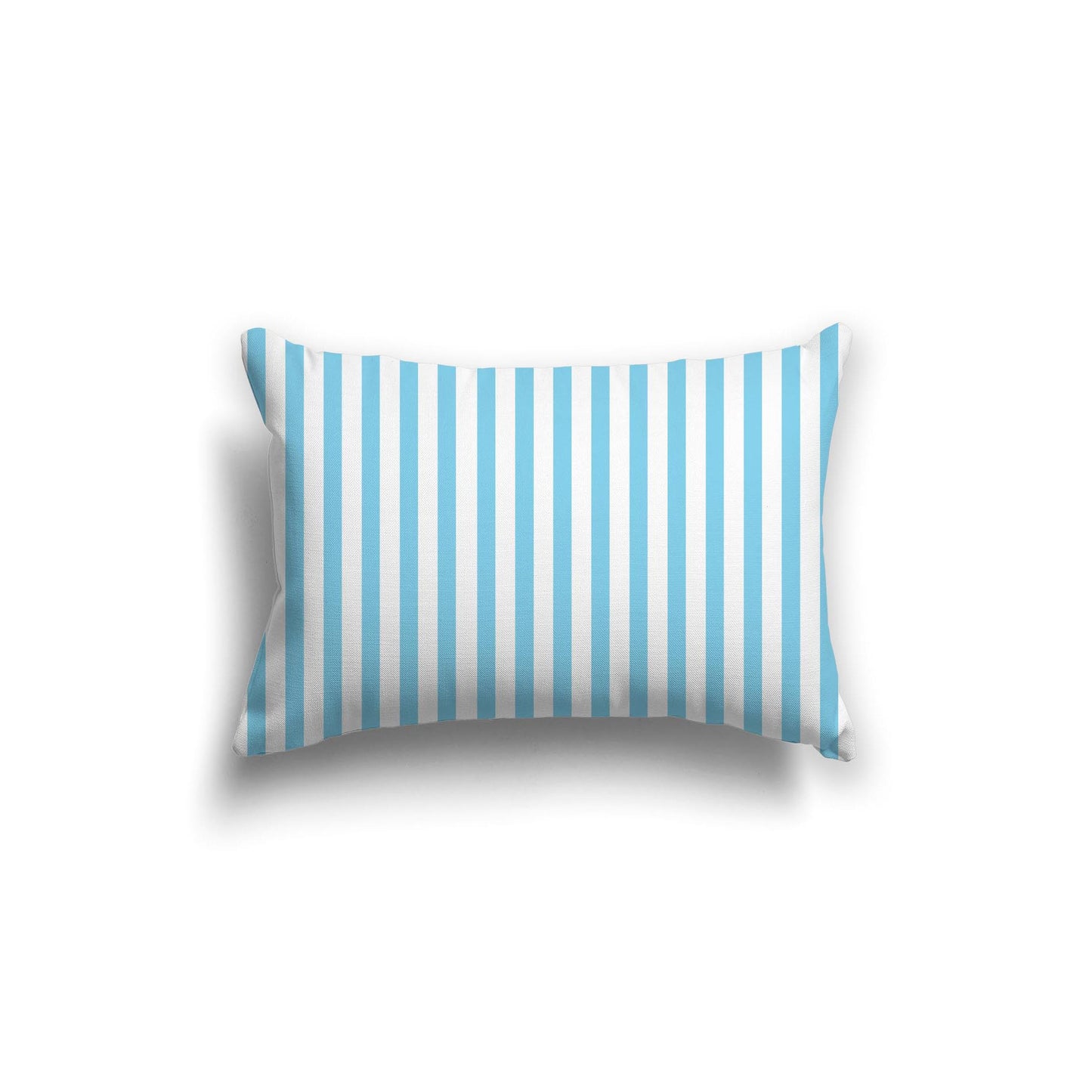 Off-White Cotton Canvas Cushion Covers with Thin Blue Bars on Front, CACU-1430-241
