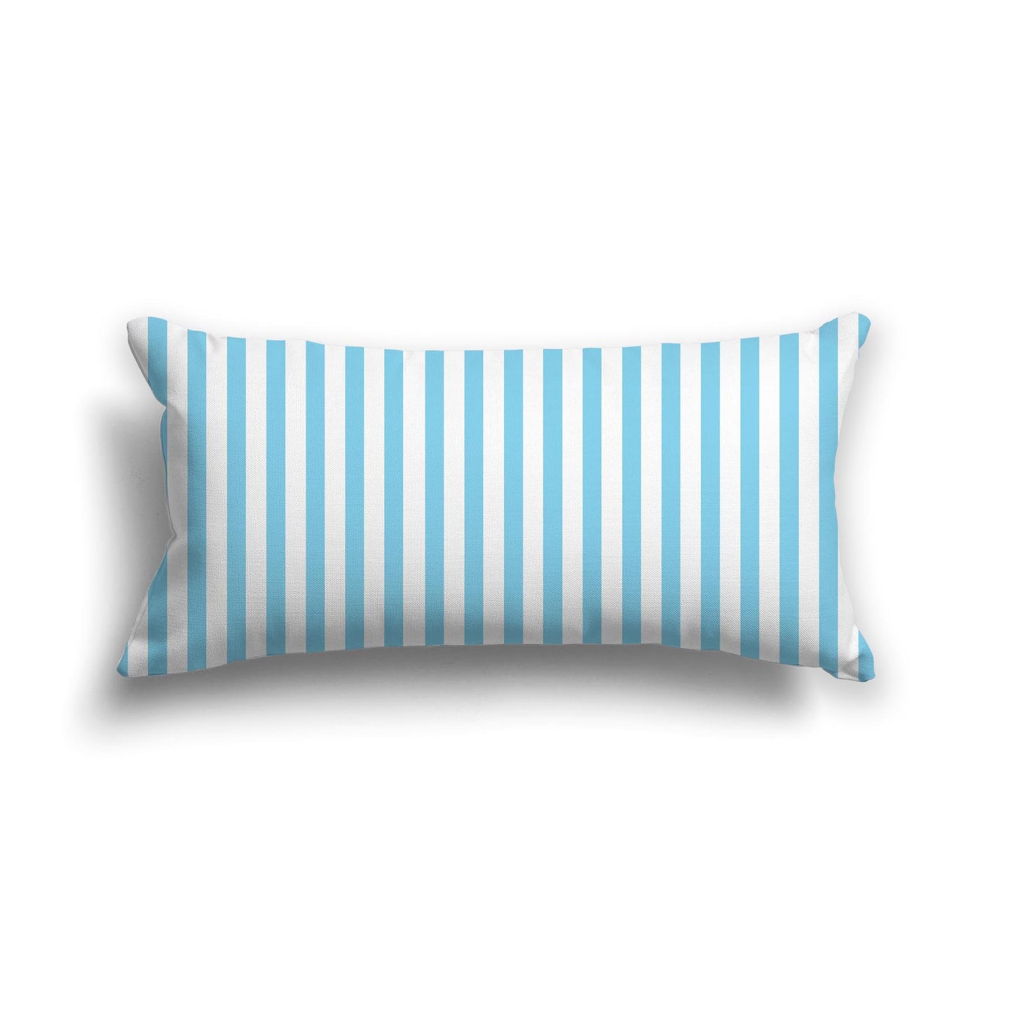 Off-White Cotton Canvas Cushion Covers with Thin Blue Bars on Front, CACU-1430-241