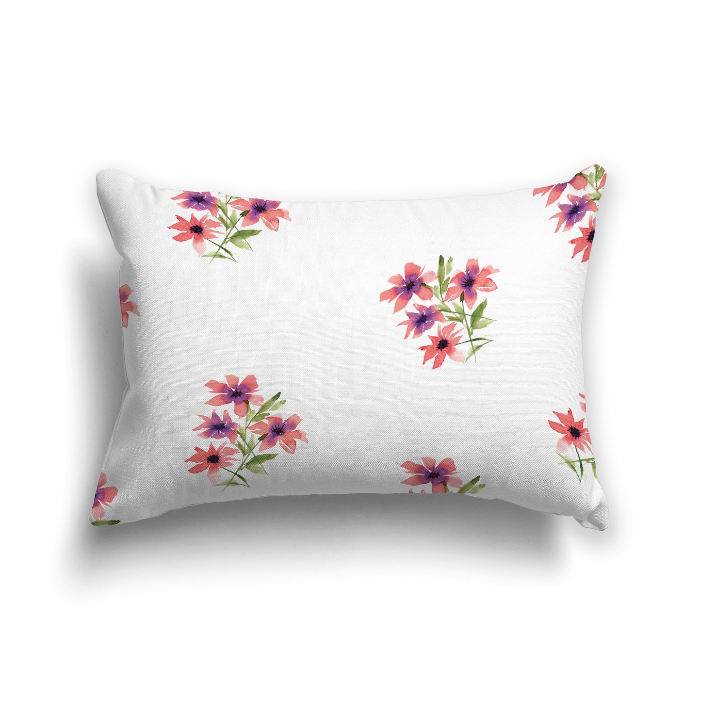 Pink Cotton Canvas Cushion Covers with Medium Floral Pattern, CACU-1345-888