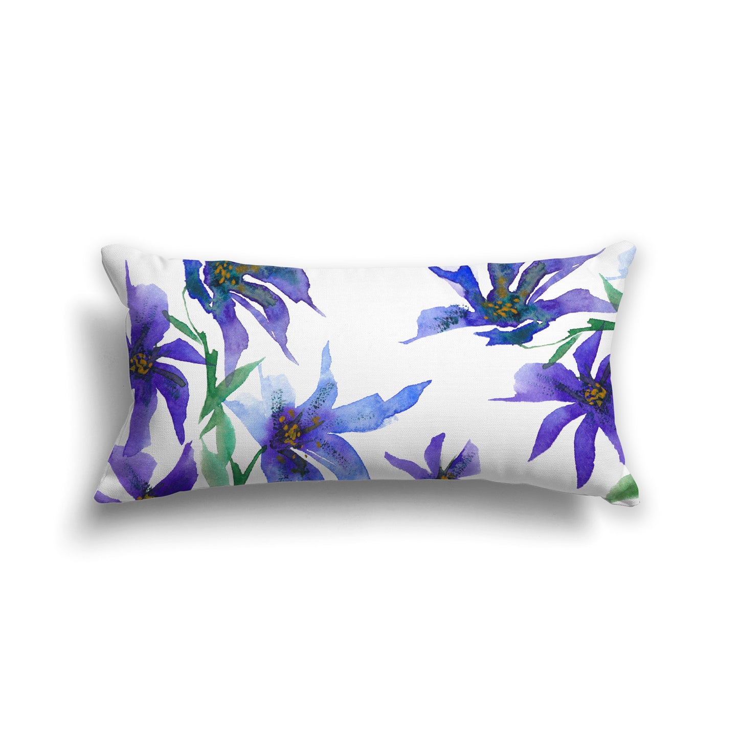 Purple Cotton Canvas Cushion Covers with Large Floral Print, CACU-1304-888