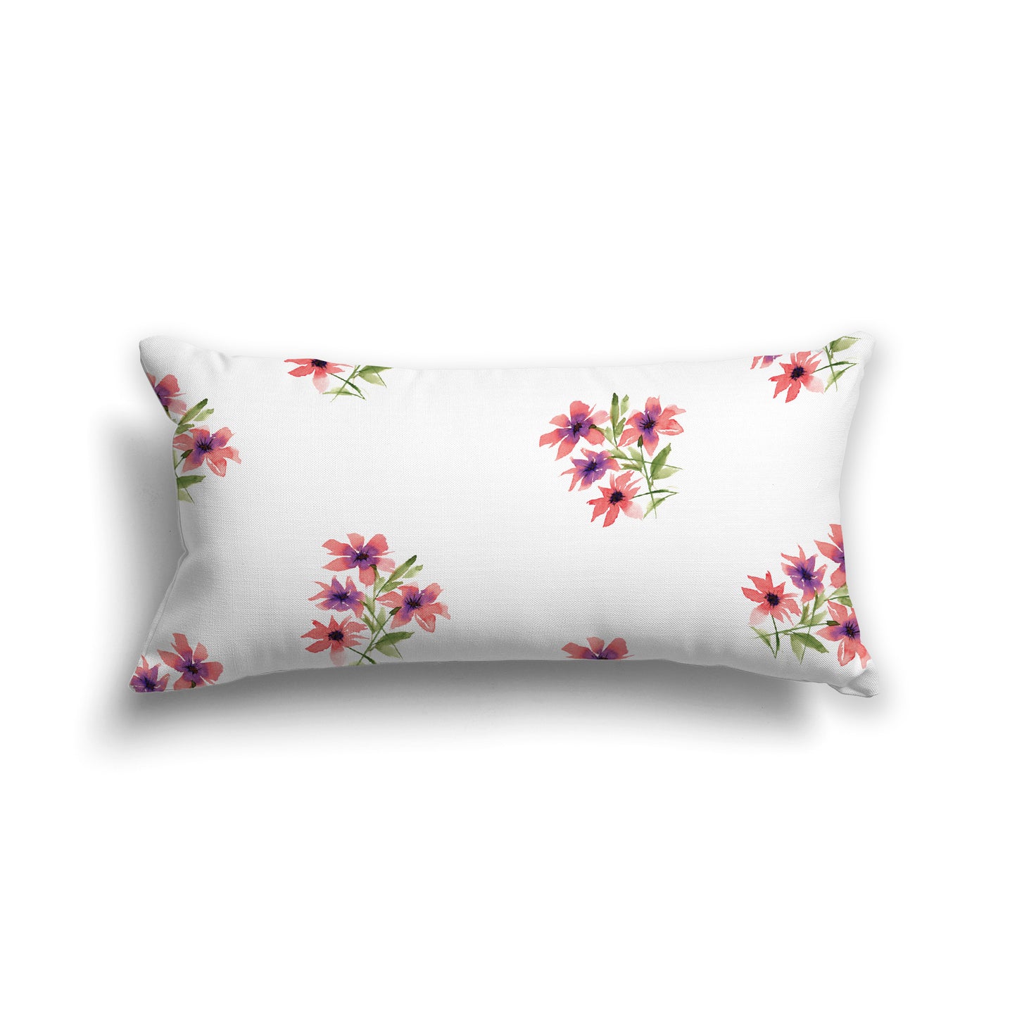 Pink Cotton Canvas Cushion Covers with Medium Floral Pattern, CACU-1345-888