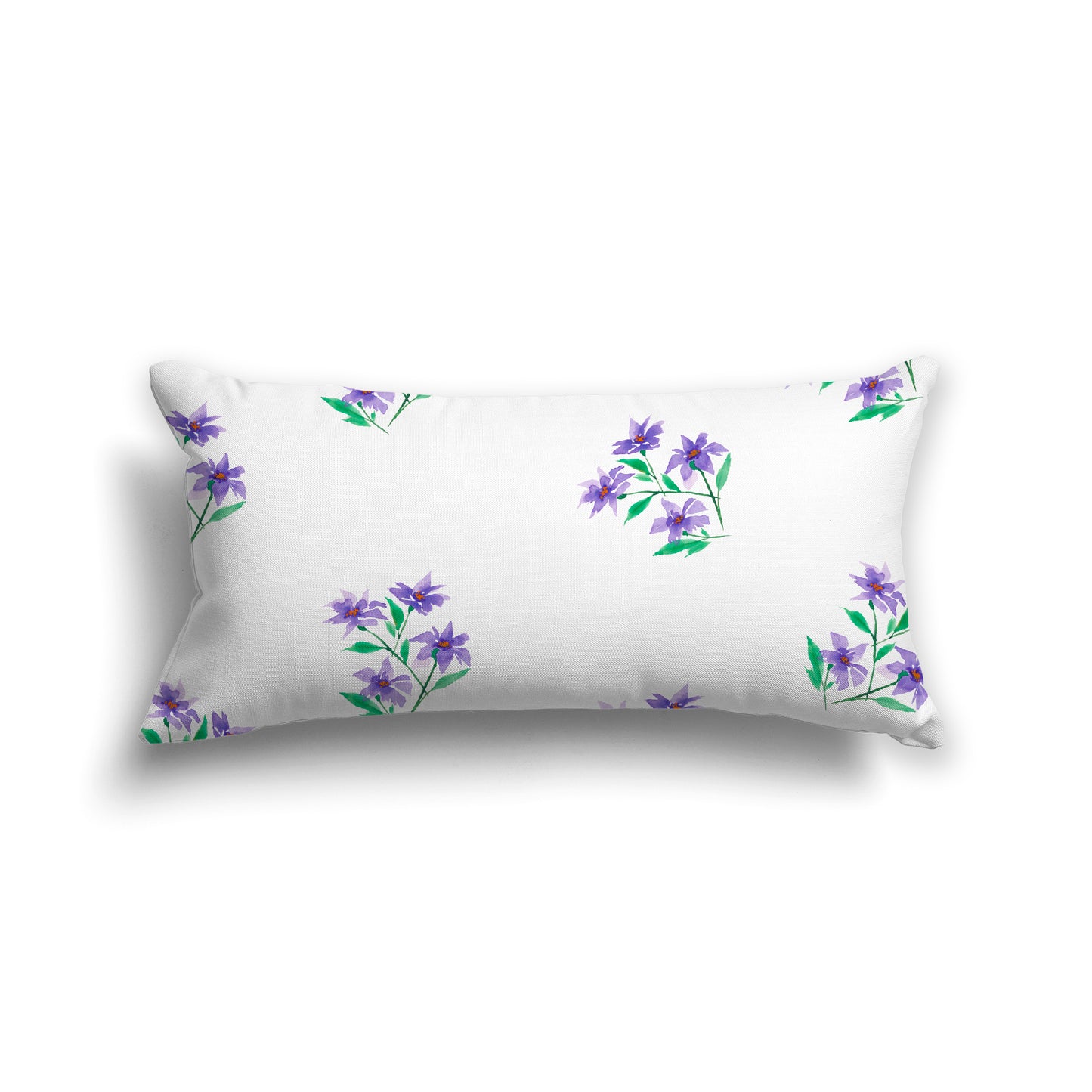 Purple Cotton Canvas Cushion Covers with Medium Floral Pattern, CACU-1355-888
