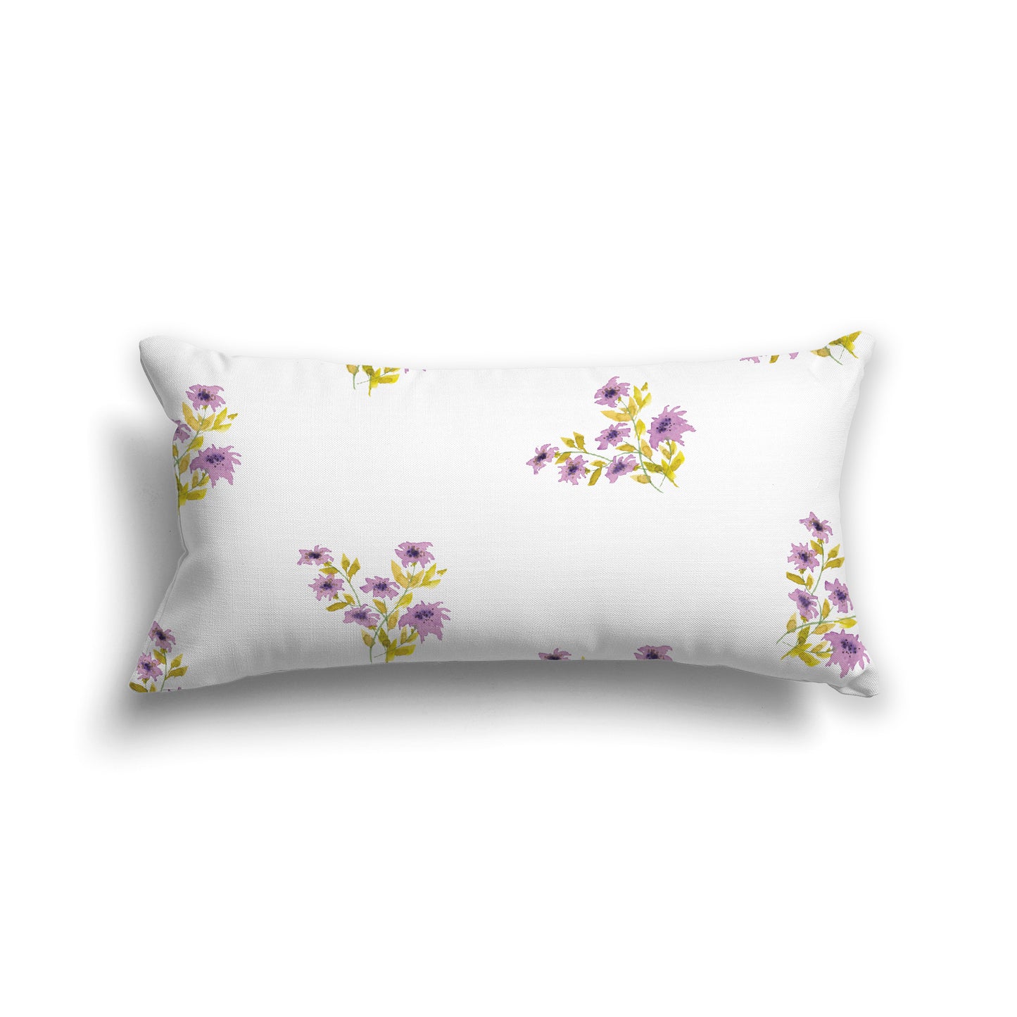 Mauve Cotton Canvas Cushion Covers with Medium Floral Pattern, CACU-1365-888