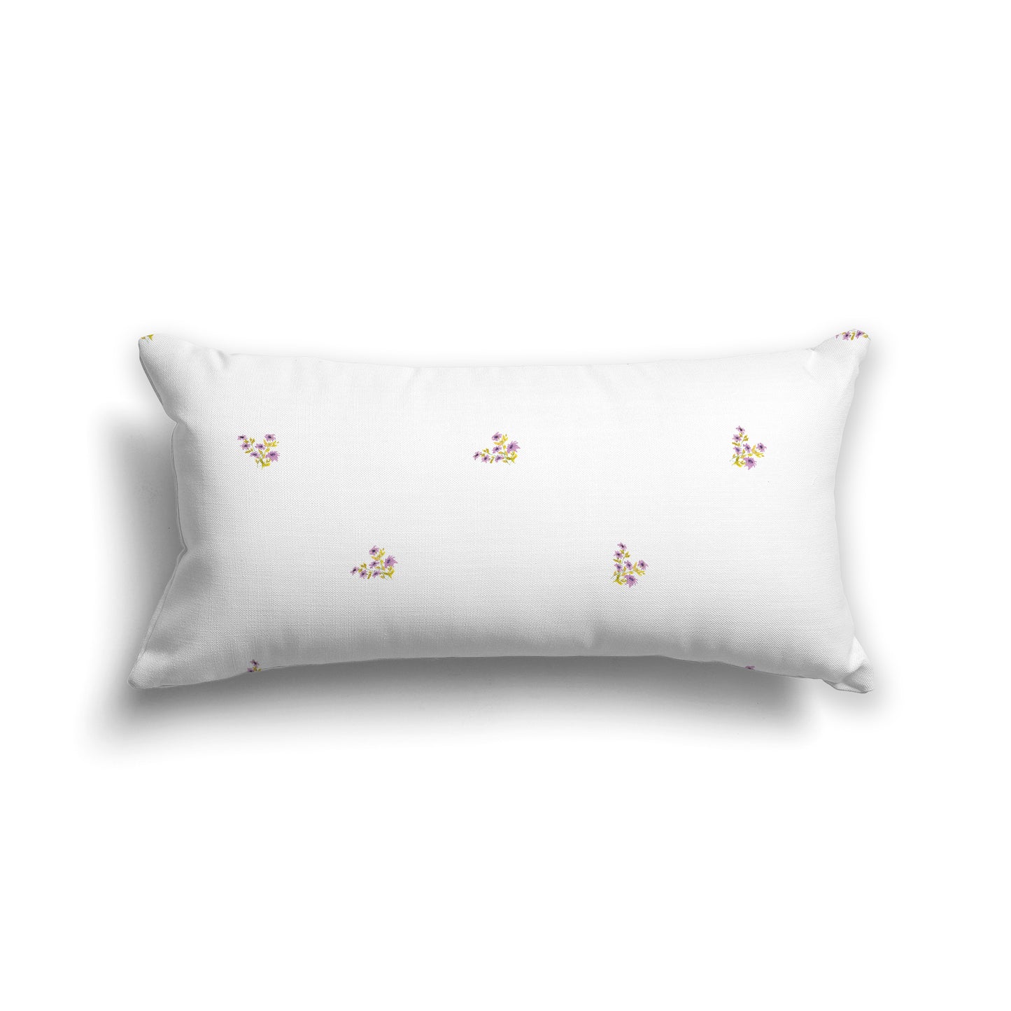 Mauve Cotton Canvas Cushion Covers with Small Floral Pattern, CACU-1366-888