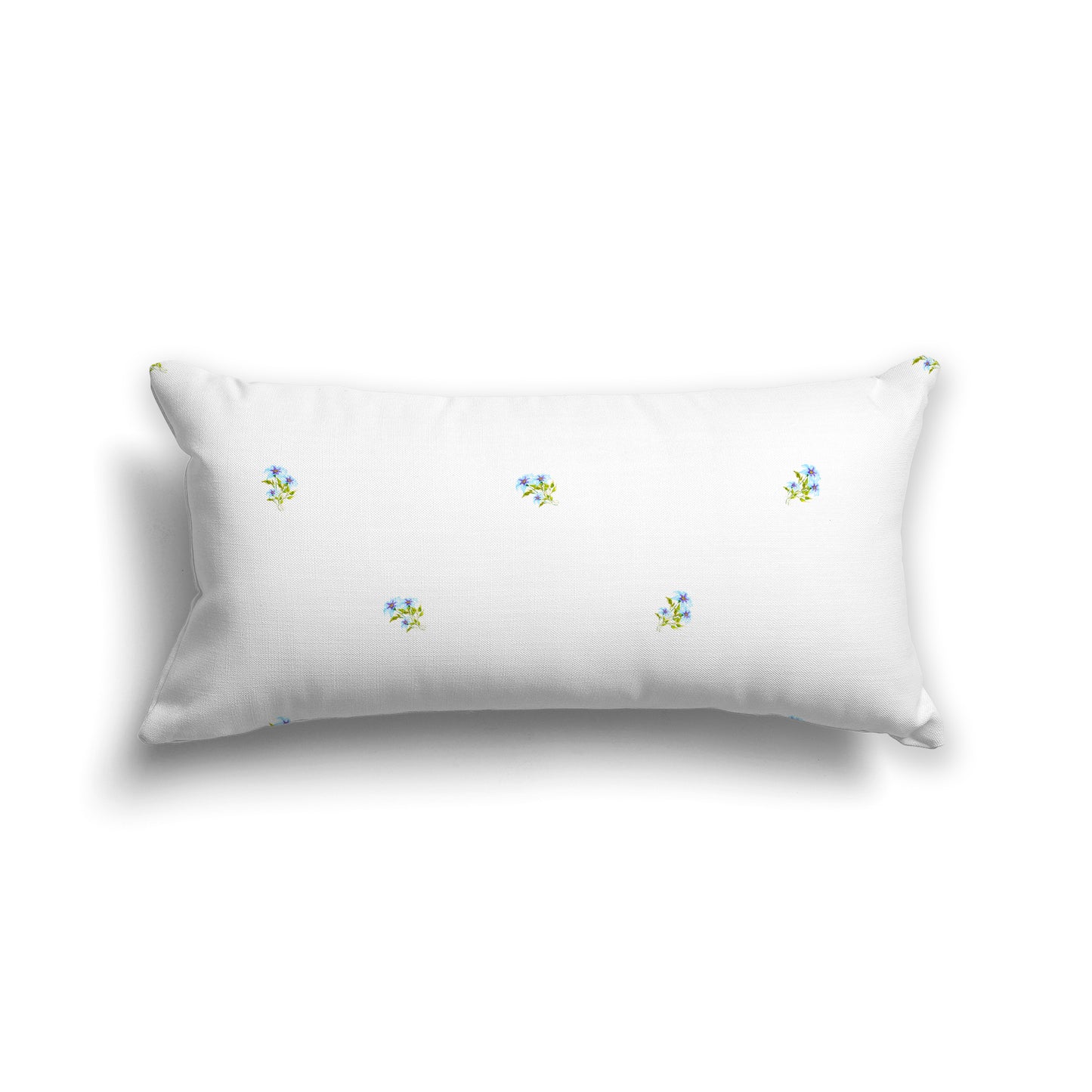 Blue Cotton Canvas Cushion Covers with Small Floral Pattern, CACU-1376-888