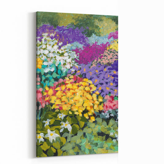 Fine Art Canvas Print - 15x24 20x32 25x40 30x48 25x56 inches | Floral Garden Three in Acrylic, CP3-2147-C