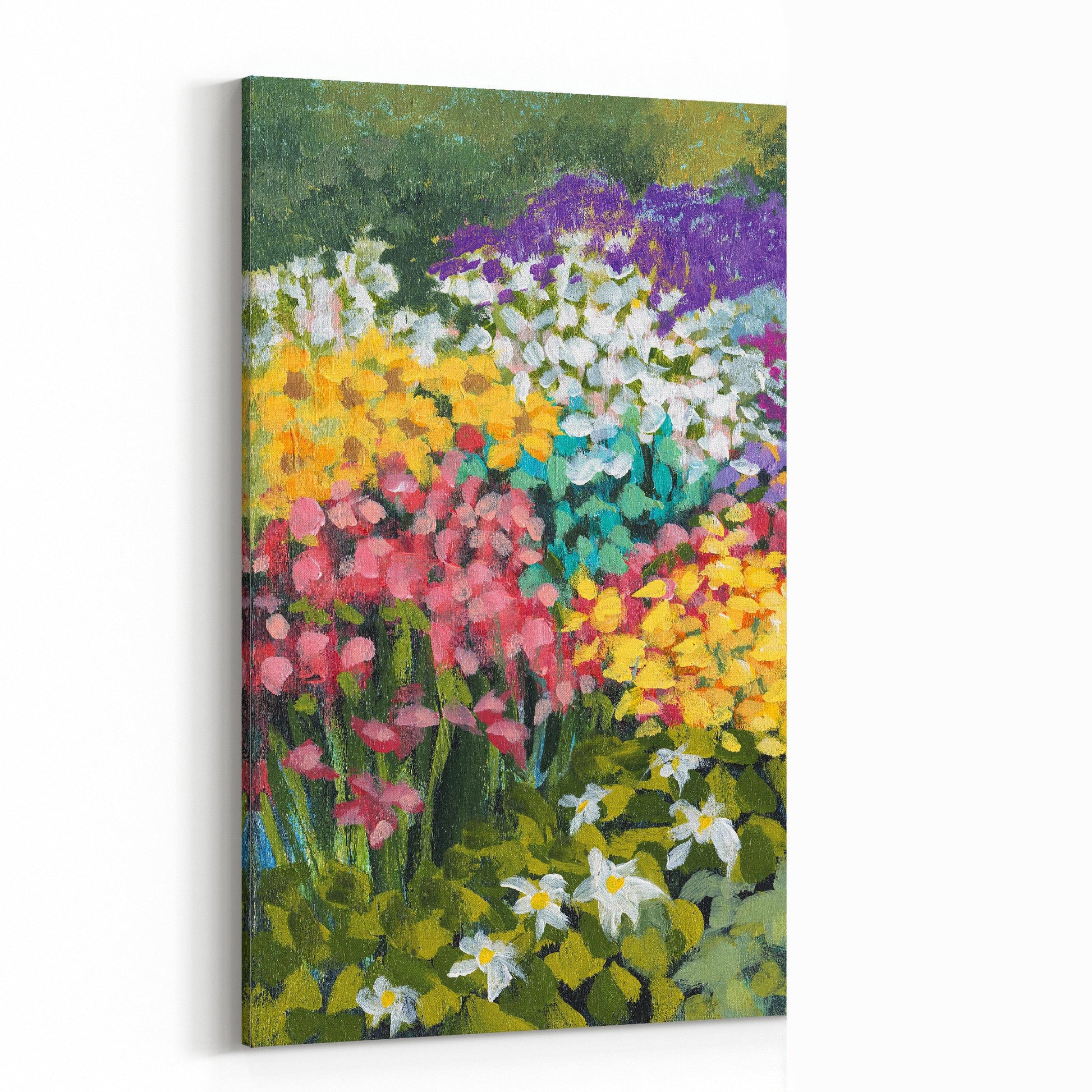 Fine Art Canvas Print - 15x24 20x32 25x40 30x48 25x56 inches | Floral Garden Three in Acrylic, CP3-2147-L