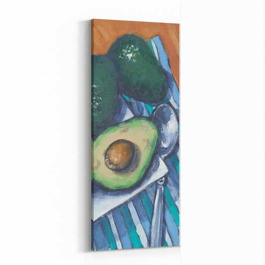 Fine Art Canvas Print - 10x24 12x29 15x36 20x48 25x60 inches | Papaya & Avocados in Acrylic, CP3-2105-R