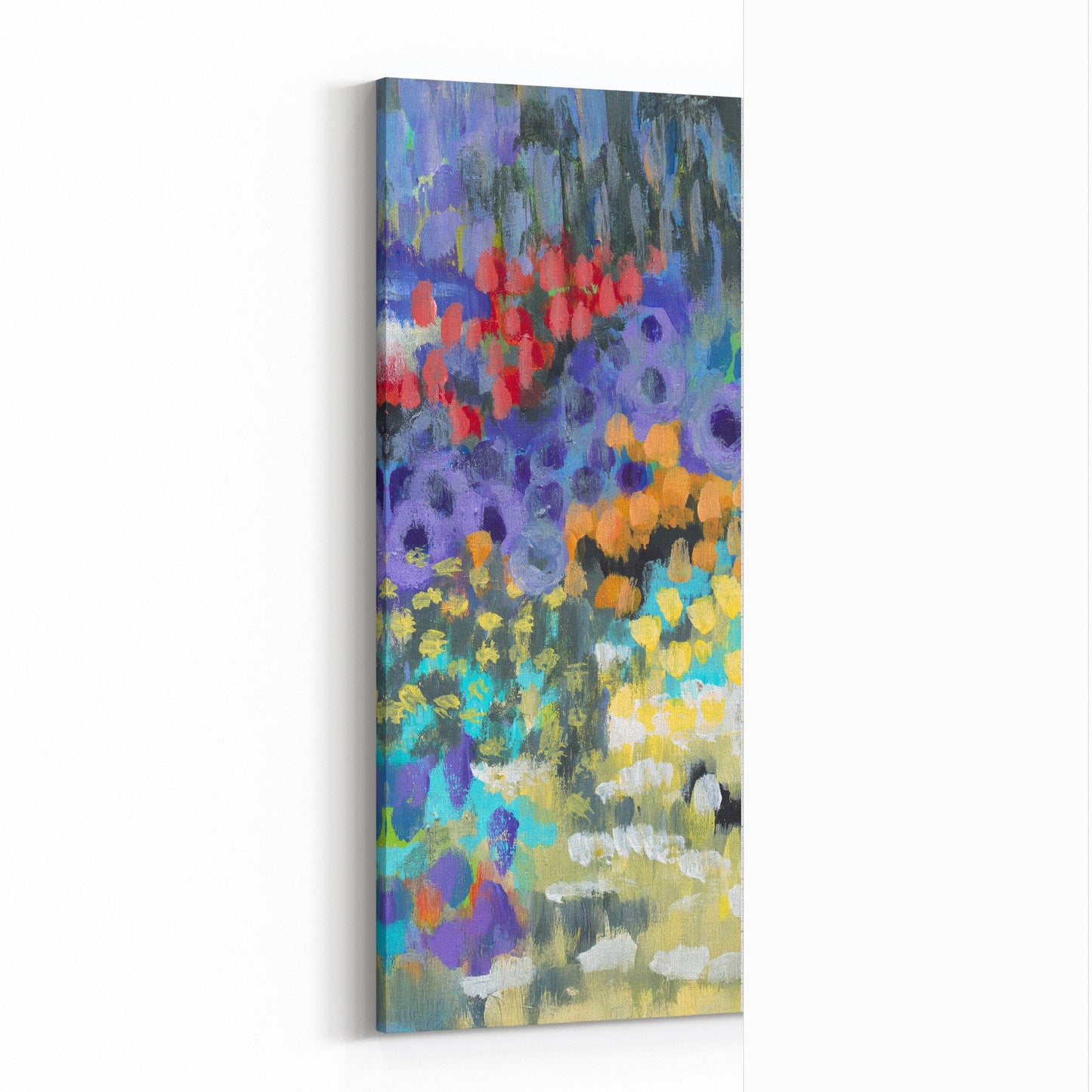 Fine Art Canvas Print - 10x24 12x29 15x36 20x48 25x60 inches | Floral Garden Two in Acrylic, CP3-2145-C