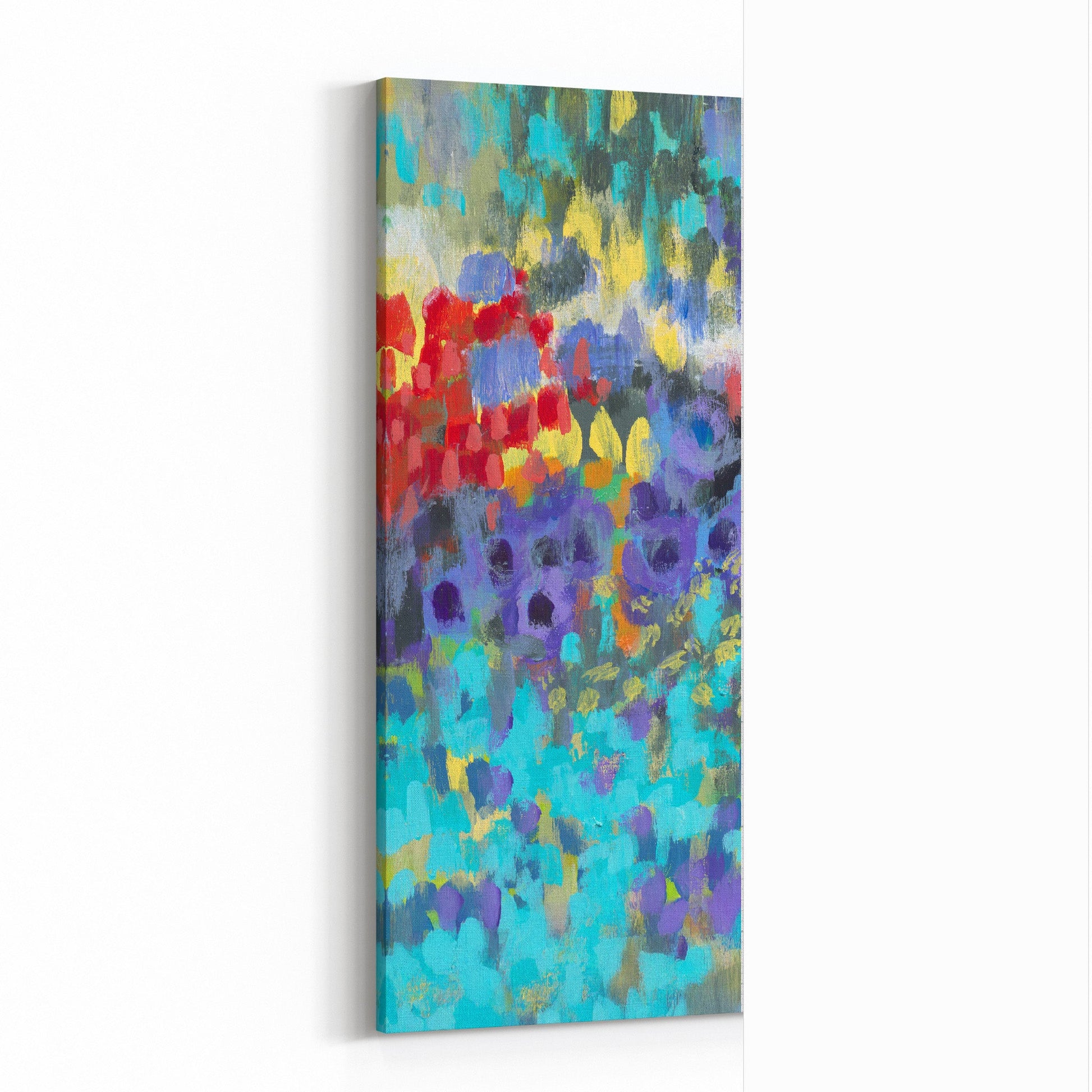 Fine Art Canvas Print - 10x24 12x29 15x36 20x48 25x60 inches | Floral Garden Two in Acrylic, CP3-2145-L