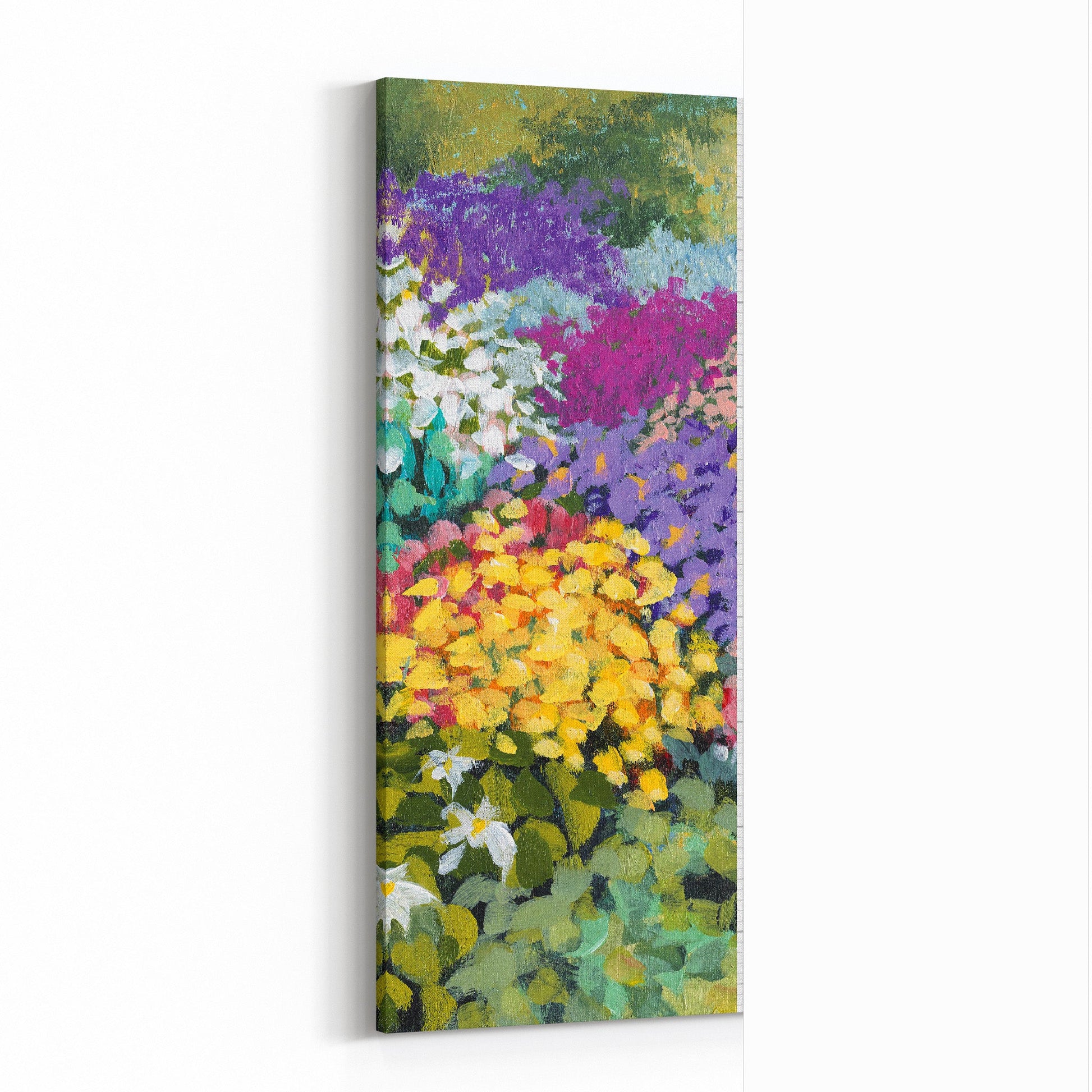 Fine Art Canvas Print - 10x24 12x29 15x36 20x48 25x60 inches | Floral Garden Three in Acrylic, CP3-2147-C