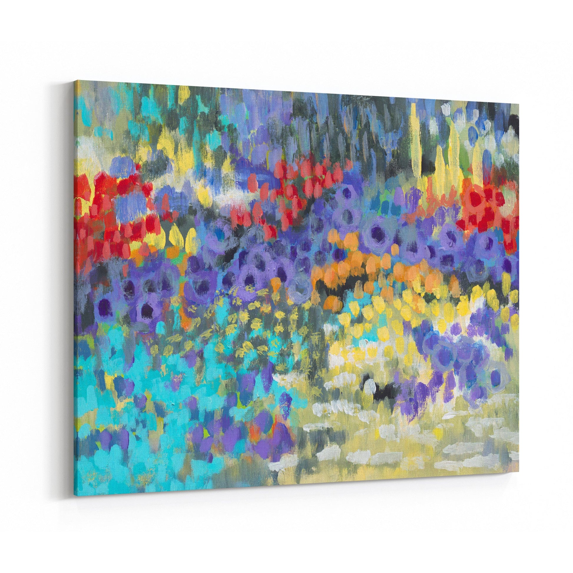 Fine Art Canvas Print - 30x24 35x28 40x32 45x36 50x40 55x44 60x48 inches | Floral Garden Two in Acrylic, CPH-2145