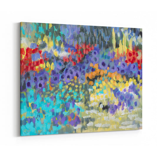 Fine Art Canvas Print - 30x24 35x28 40x32 45x36 50x40 55x44 60x48 inches | Floral Garden Two in Acrylic, CPH-2145