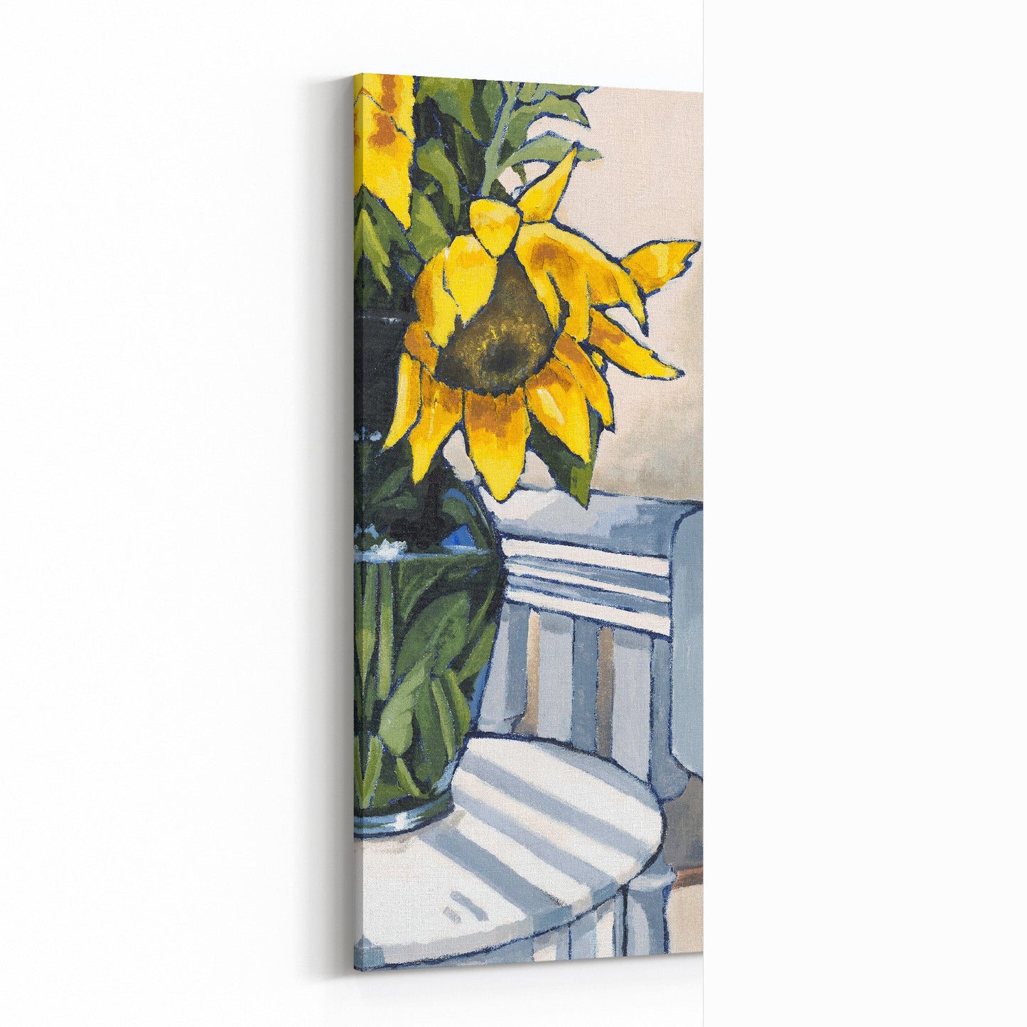 Fine Art Canvas Print - 12x28 16x37 20x47 24x56 inches | Sunflowers in Acrylic, CPT-1040-003