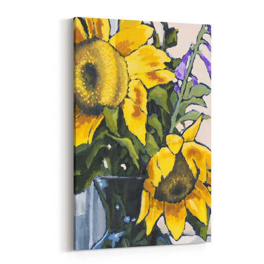 Fine Art Canvas Print - 20x30 24x36 30x45 36x54 inches | Sunflowers in Acrylic, CPV-1040-002
