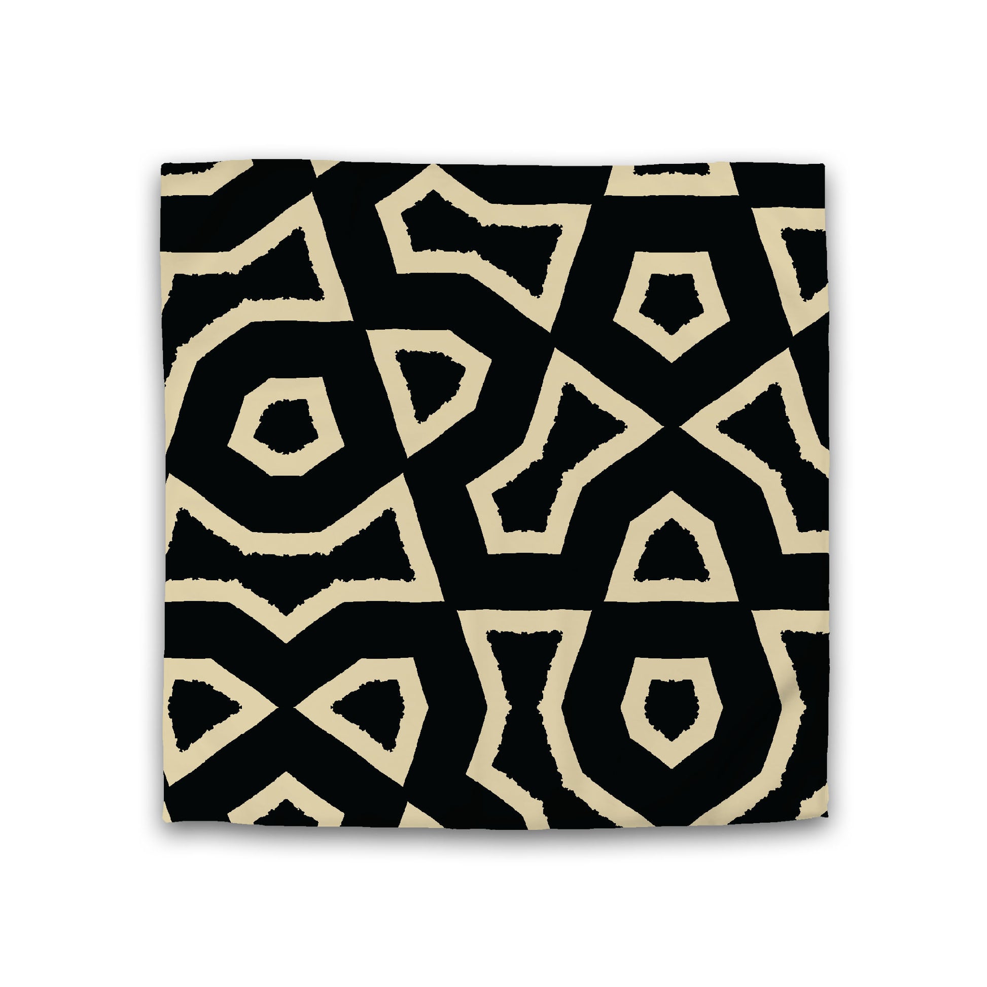 Black Cotton Sateen Duvet Cover, Bold Desert Sand Graphic, Double (width x length) 81 x 81 inches /  206 x 206 cm